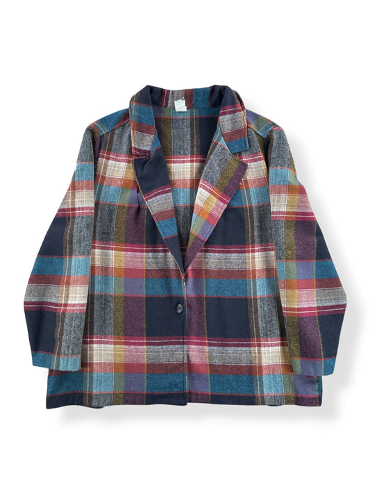 Front of Vintage Plaid Sport Coat SZ L