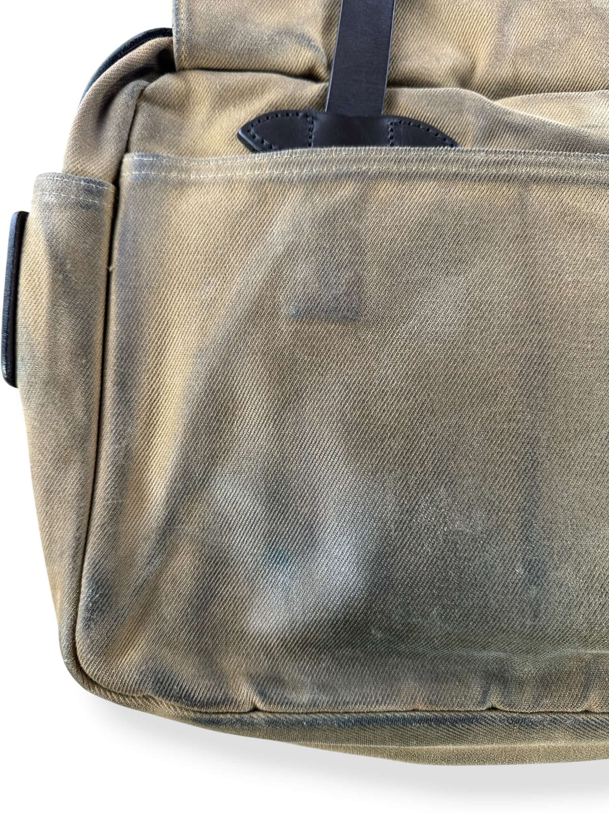 Ware on other side of Filson Rugged Twill Briefcase Style 257