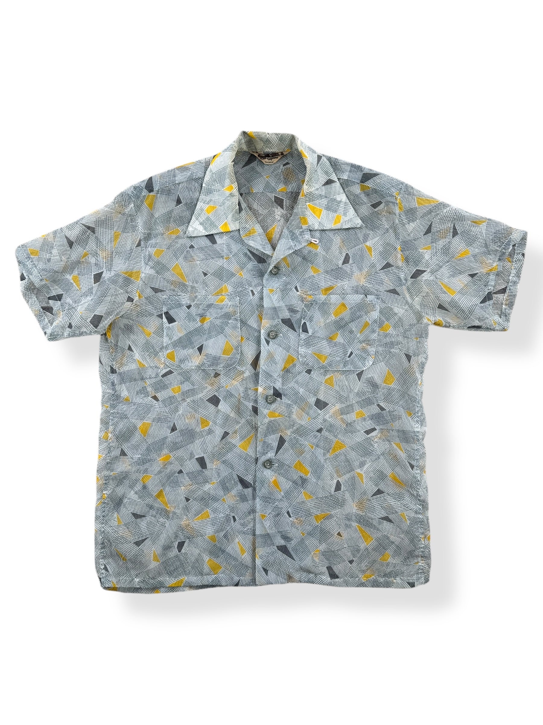 Front of Vintage Myron of California Nylon Beach Shirt SZ M