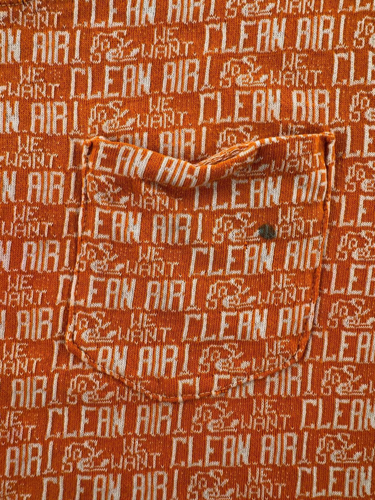 Pocket on Vintage Rare 60s/70s We Want Clean Air Protest Tee SZ M