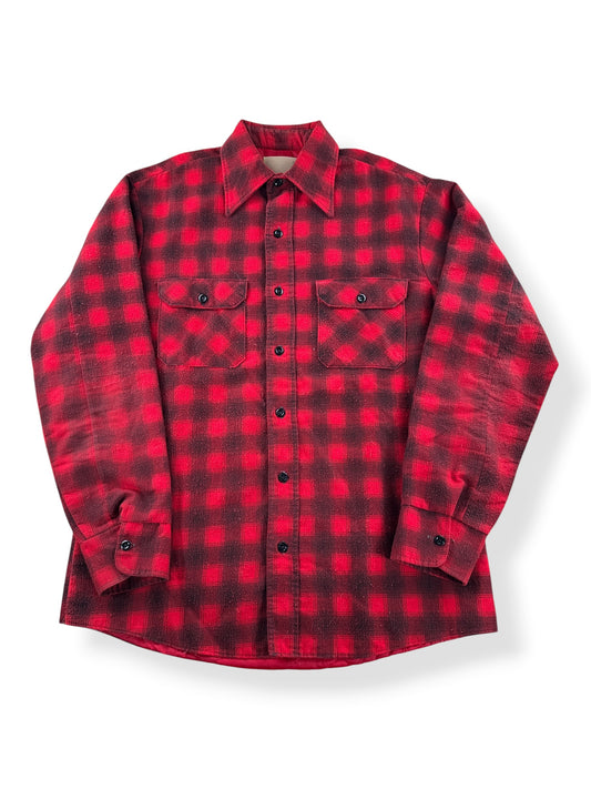 Front of Vintage Sears Shadowplaid Quilted Flannel SZ XL