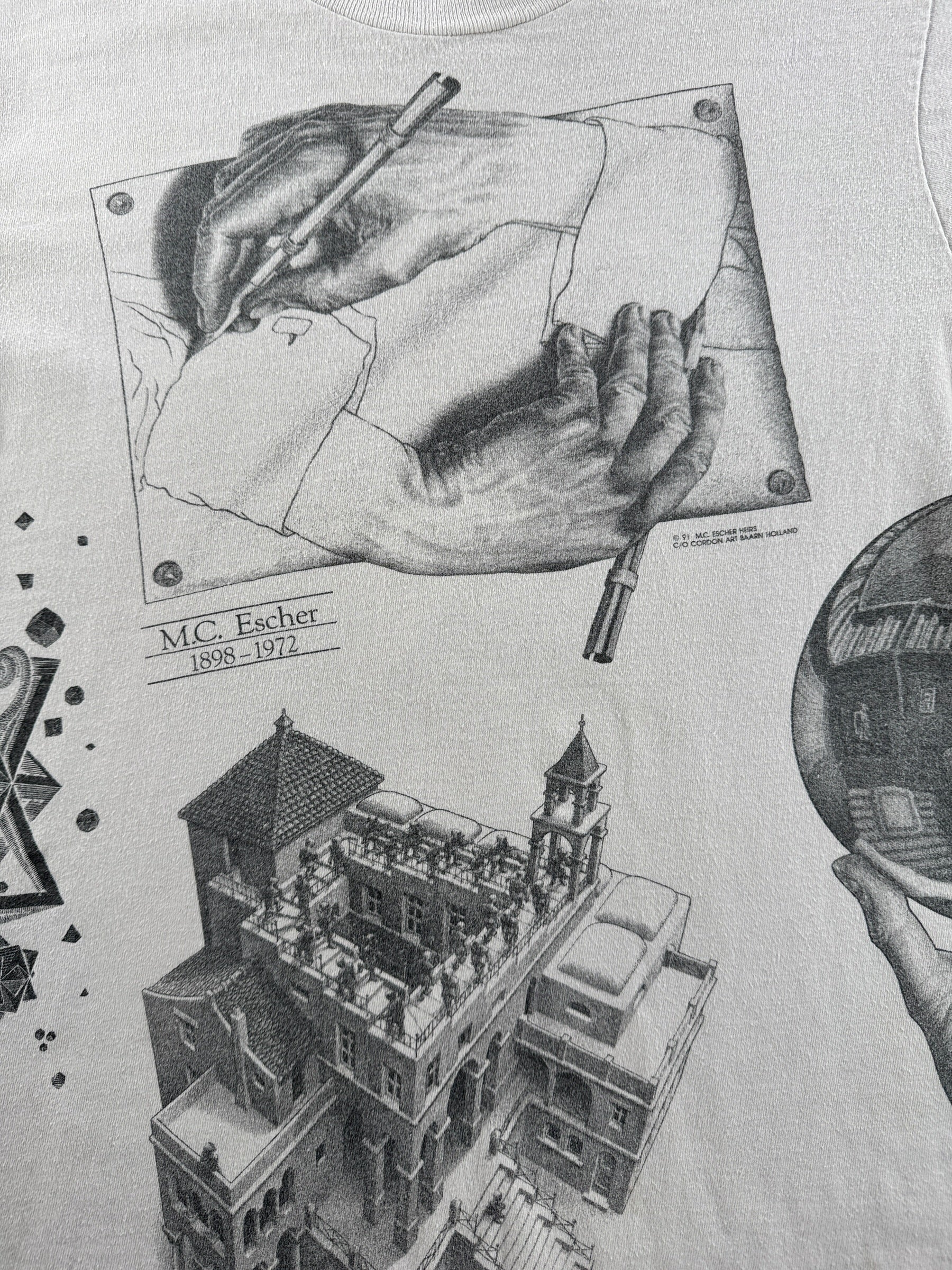 Graphic of Vintage Andazia MC Escher AOP Tee SZ M
