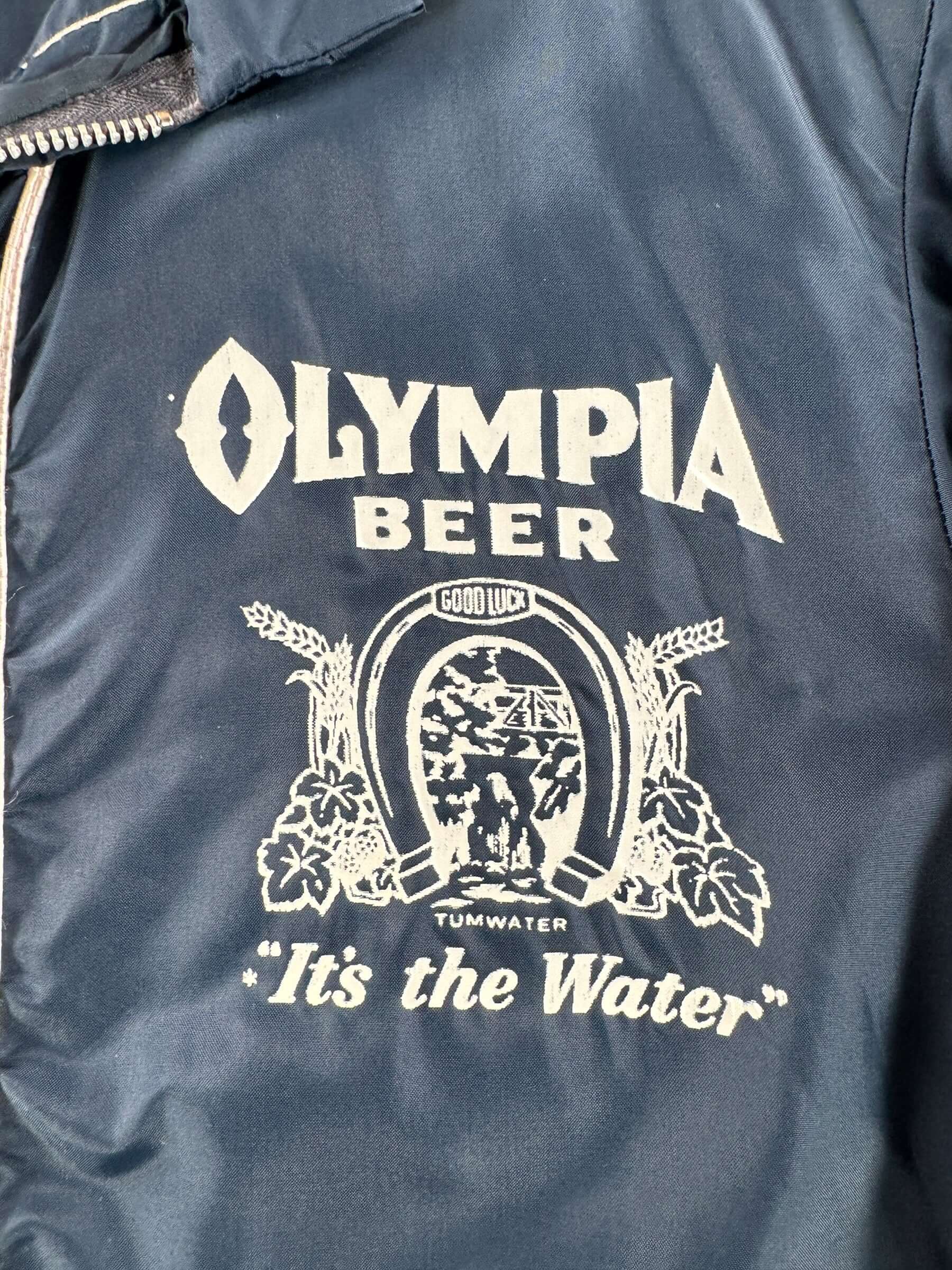 Graphic of Vintage Olympia Beer Windbreaker SZ M
