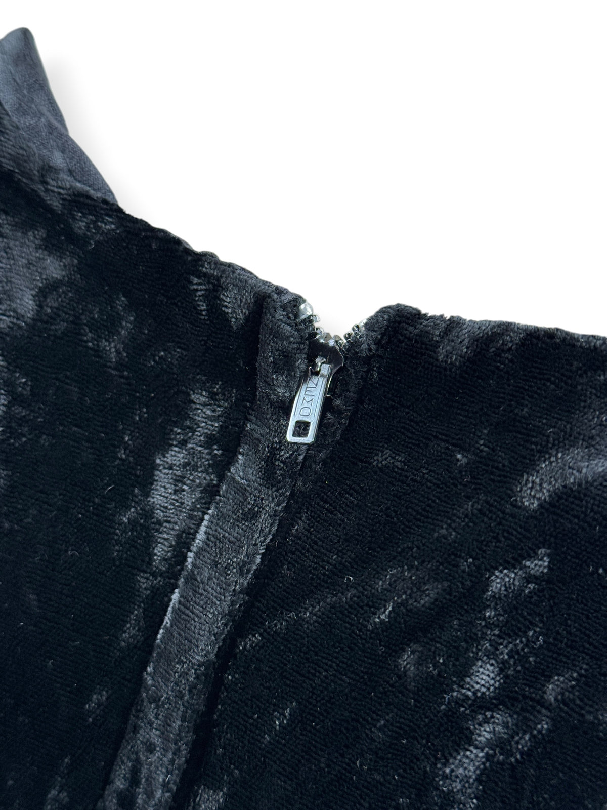 Zipper on Vintage 1950s Velvet Top SZ S