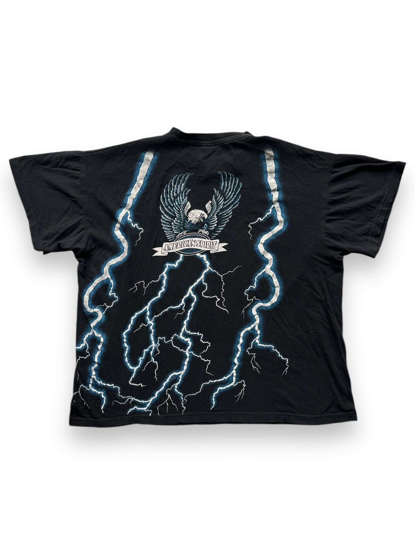 back of Vintage Spirit of the Wind Lightning AOP Tee SZ XL