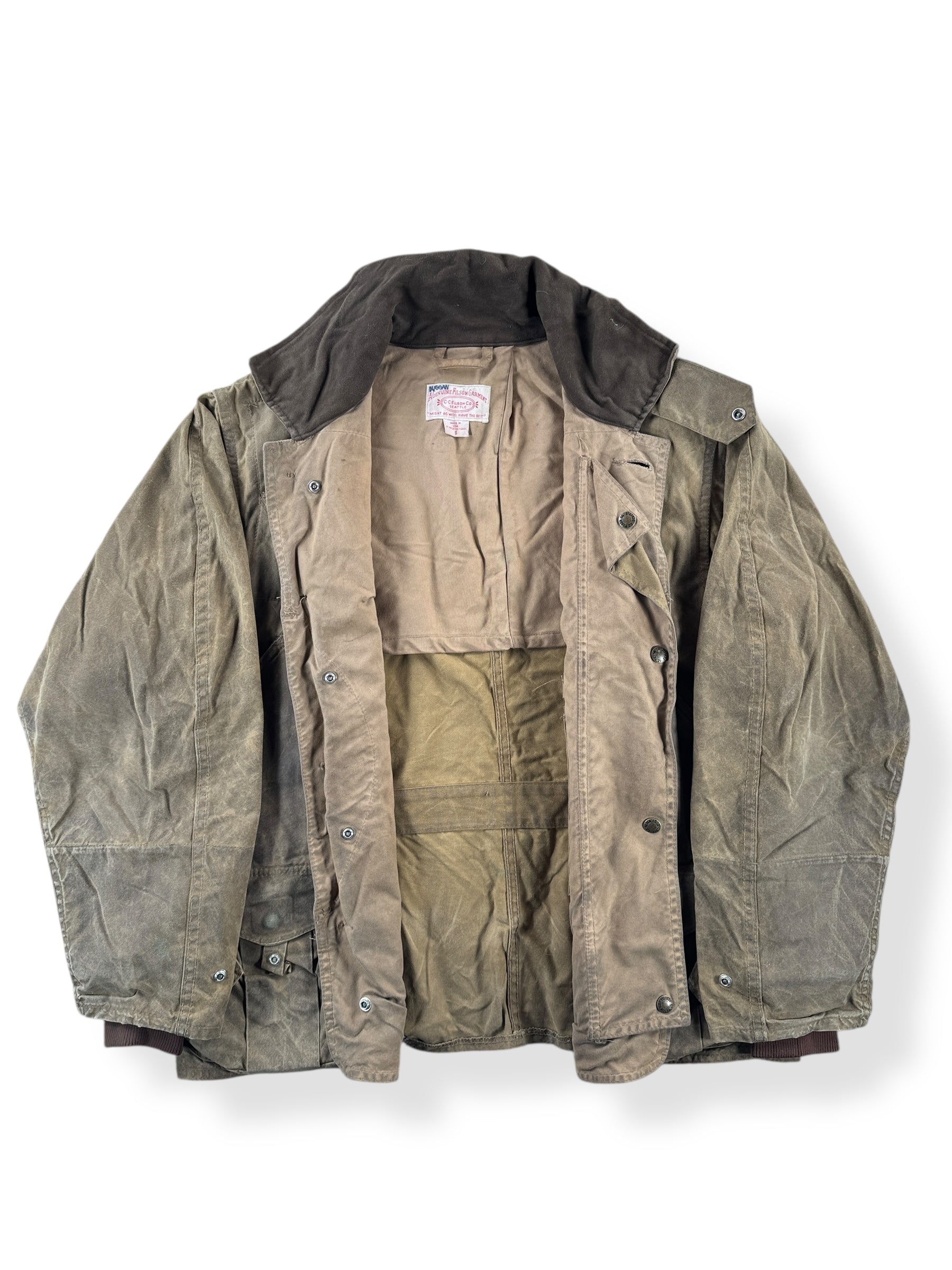 Inside of Filson Waterfowl Upland Coat SZ S