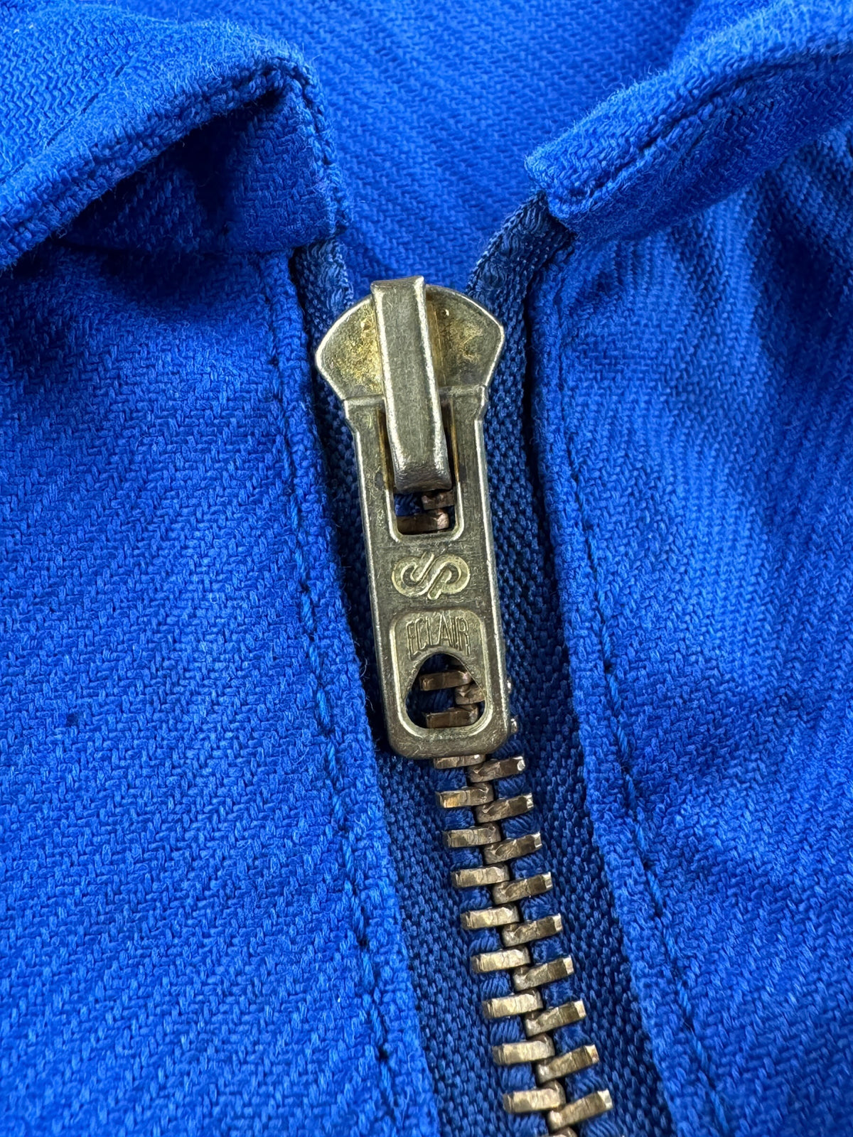 Zipper on Vintage NOS Adolphe Lafont French Cycling Jacket SZ 48