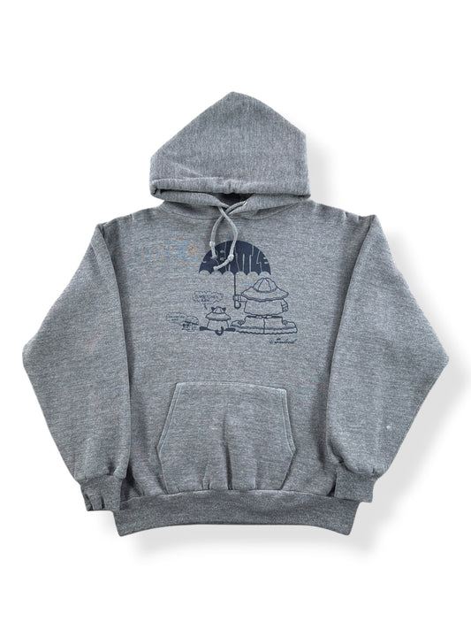 Front of Vintage Seattle Weather Hoodie SZ M (Fits S)