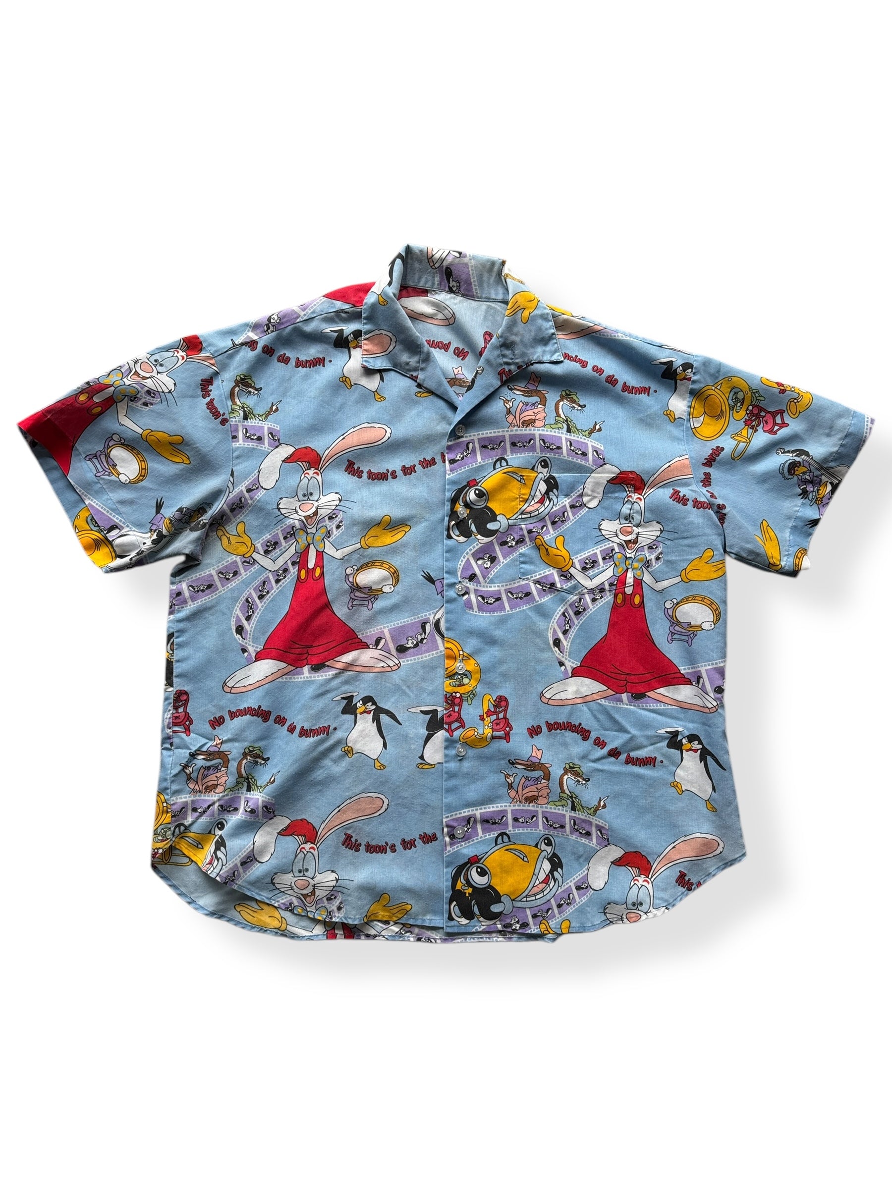 Front of Vintage Roger Rabbit Button Up SZ XXL