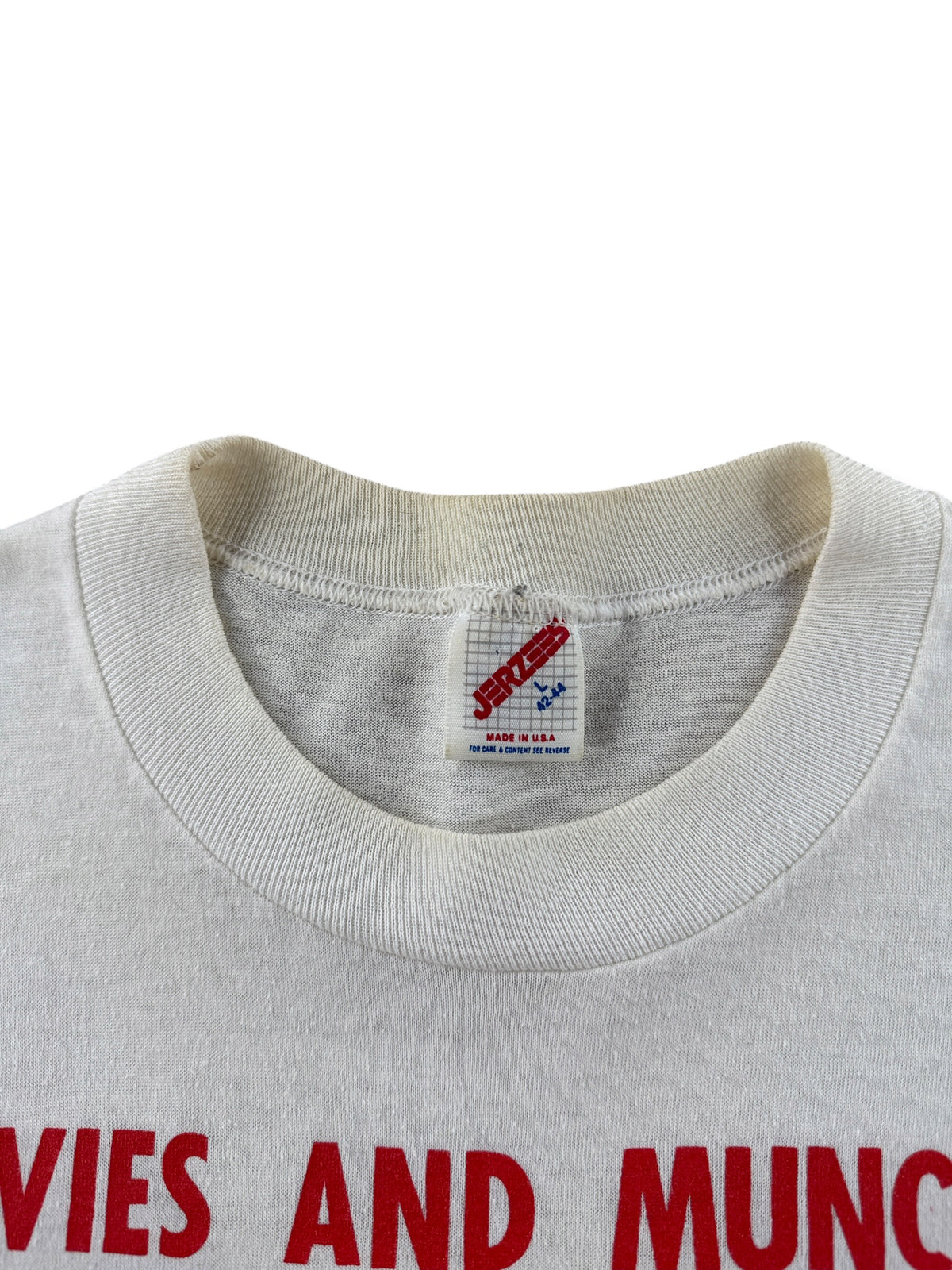 Collar on Vintage Video Station Tee SZ L