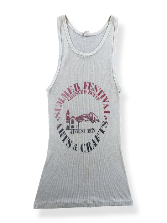 Front of Vintage Crested Butte Summer Festival 1972 Tank Top SZ S-L