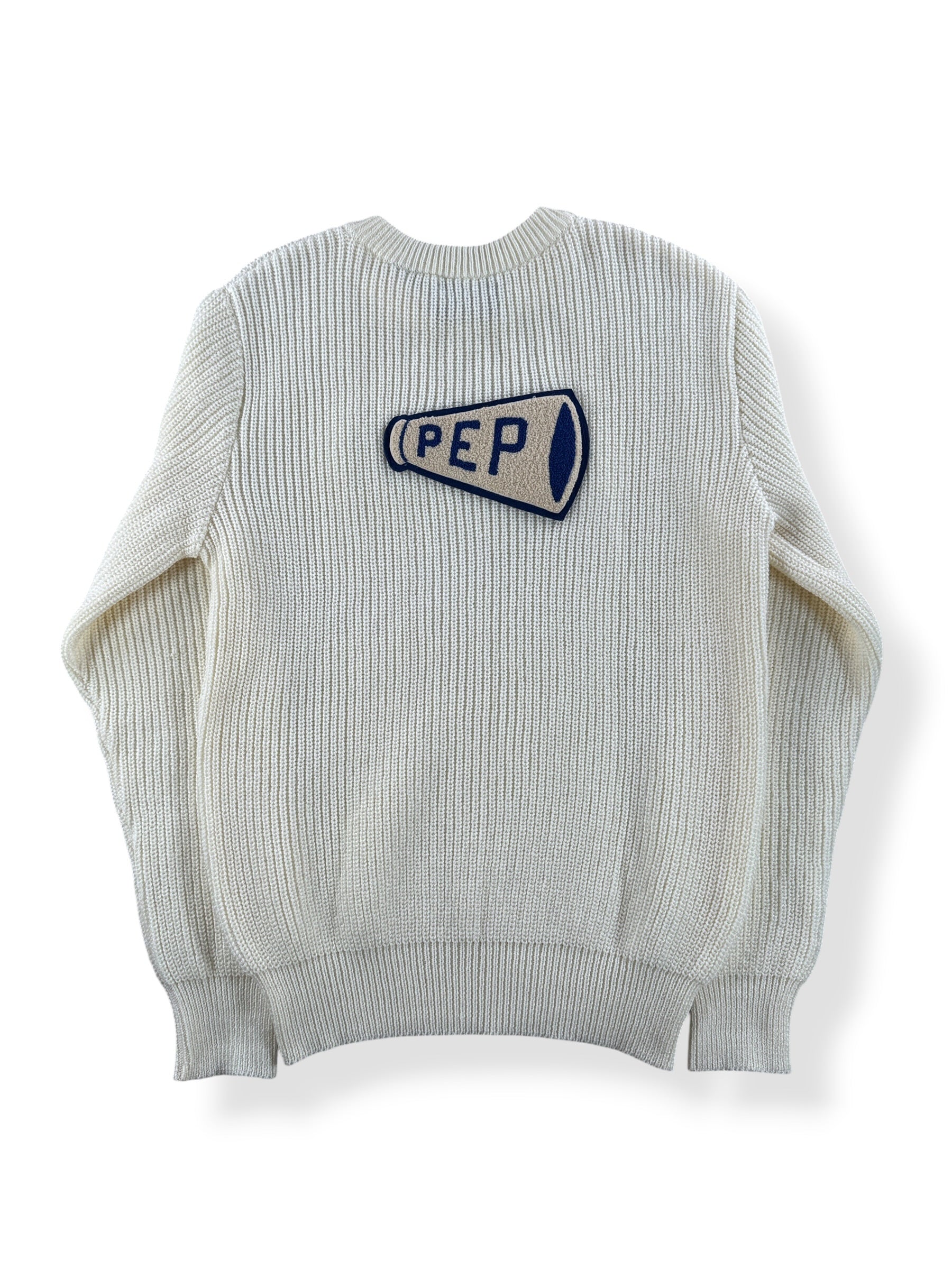 Back of Vintage 70’s Stars Pep Squad Knit Sweater SZ M