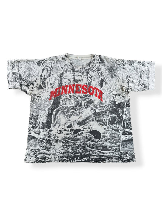 Front of Vintage Minnesota AOP Tee SZ XXL