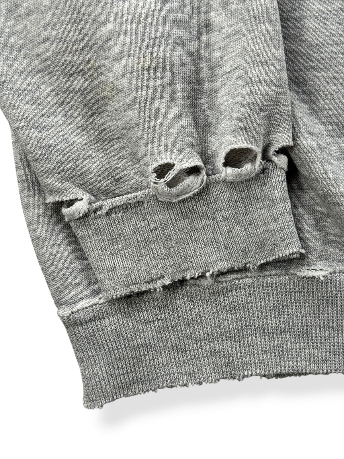 Damage on cuff of Vintage Alaska Fish Thrashed Crewneck SZ XXL (Fits XL)