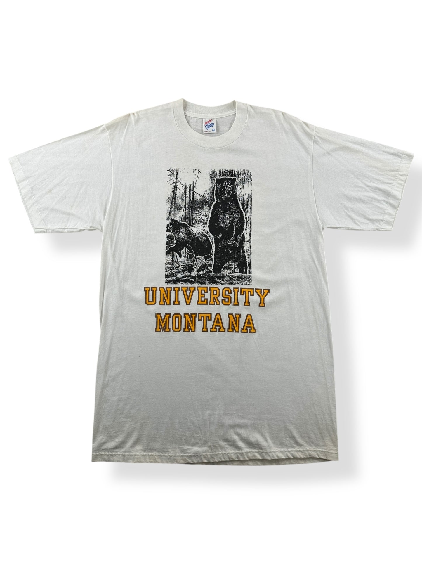 Front of Vintage University Montana Bears Tee SZ XL