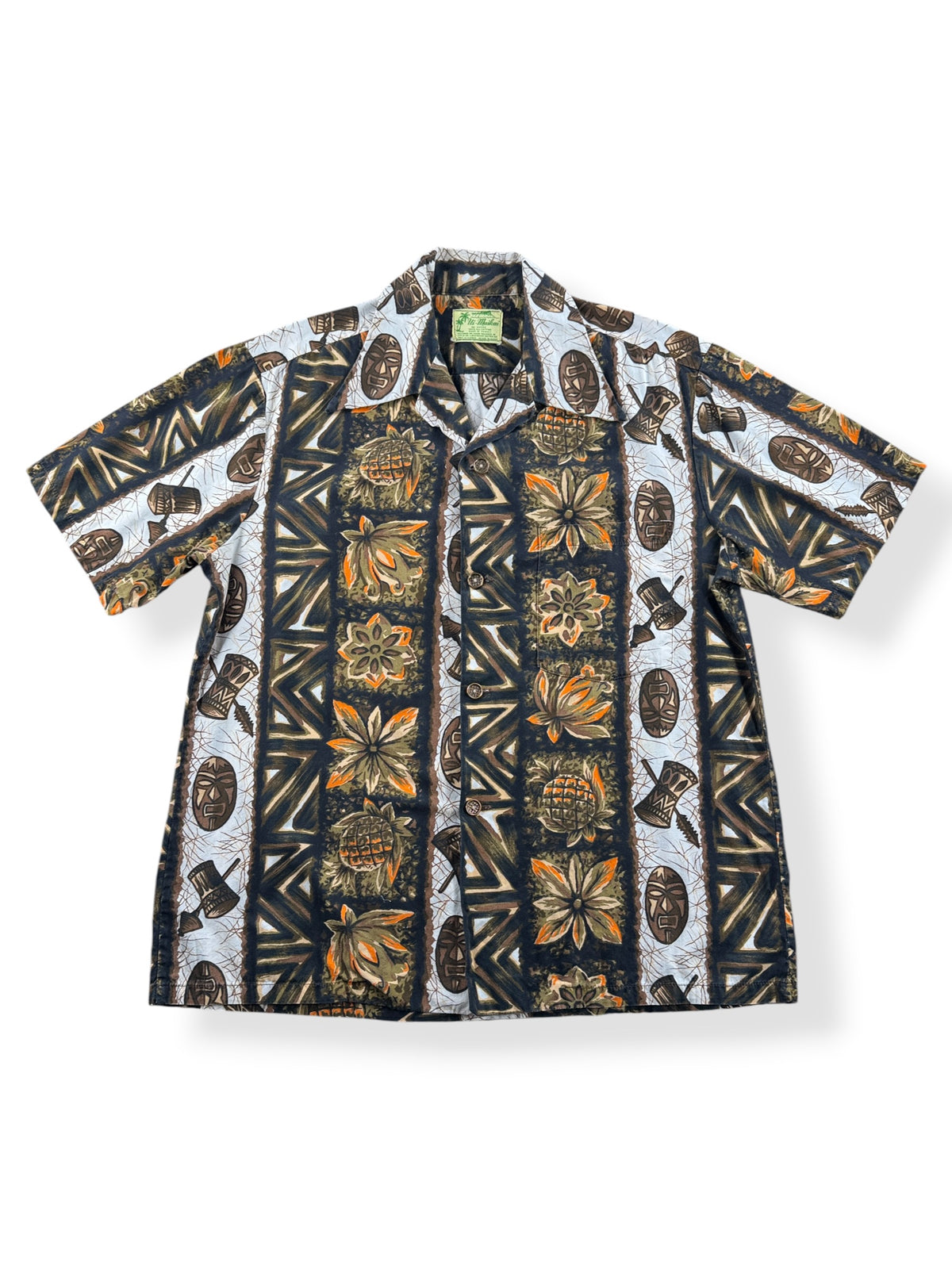 Front of Vintage Ui-MaiKai Cotton Aloha Shirt SZ L