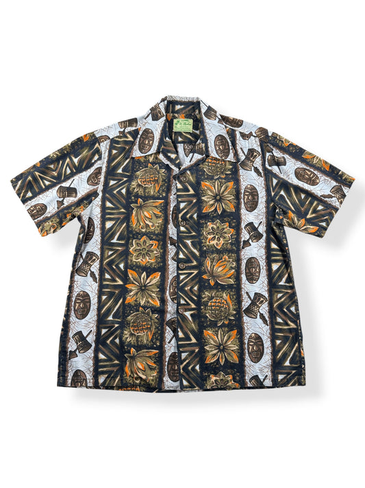 Front of Vintage Ui-MaiKai Cotton Aloha Shirt SZ L