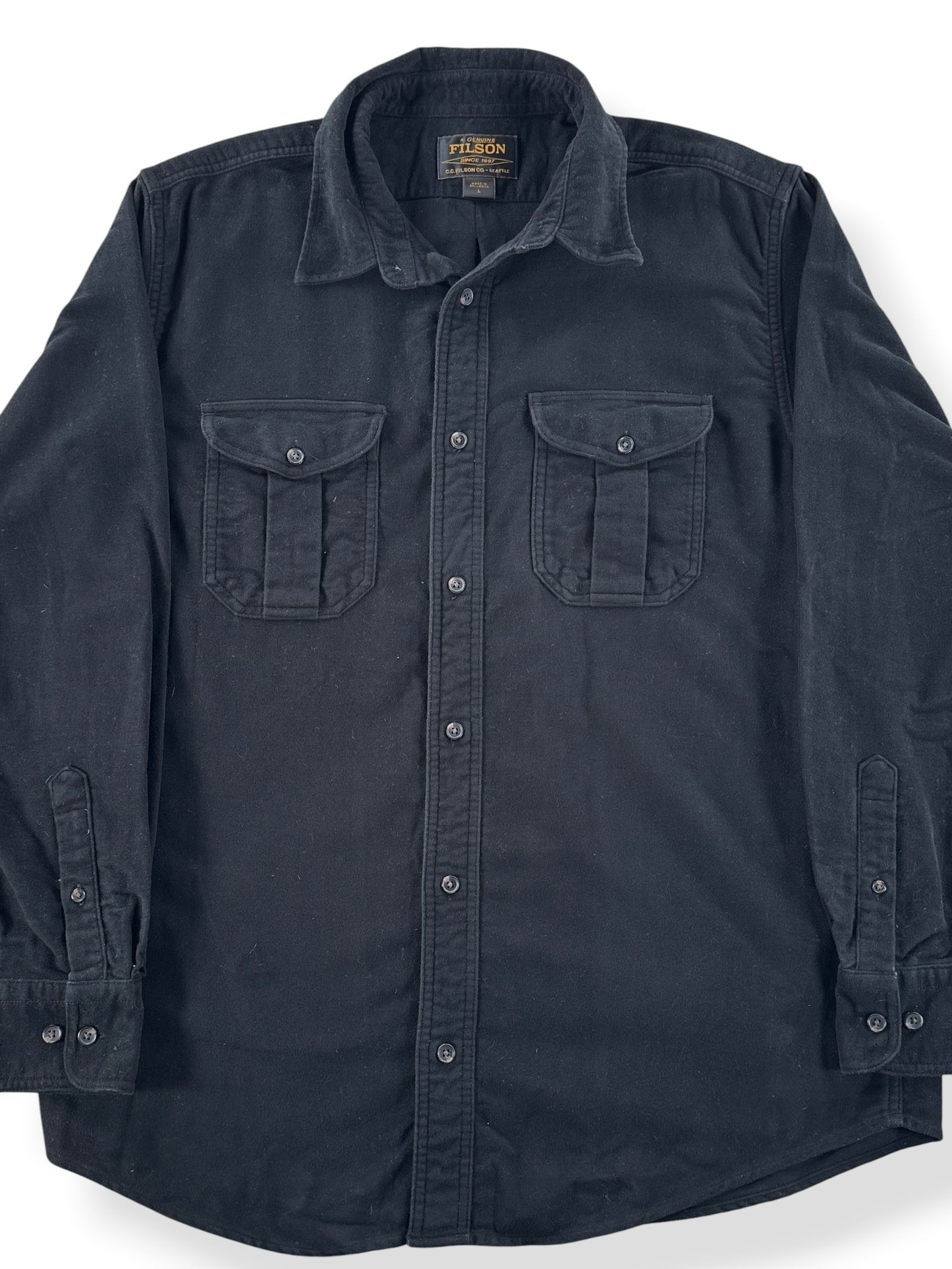 Front of Filson Moleskin Seattle Shirt SZ L