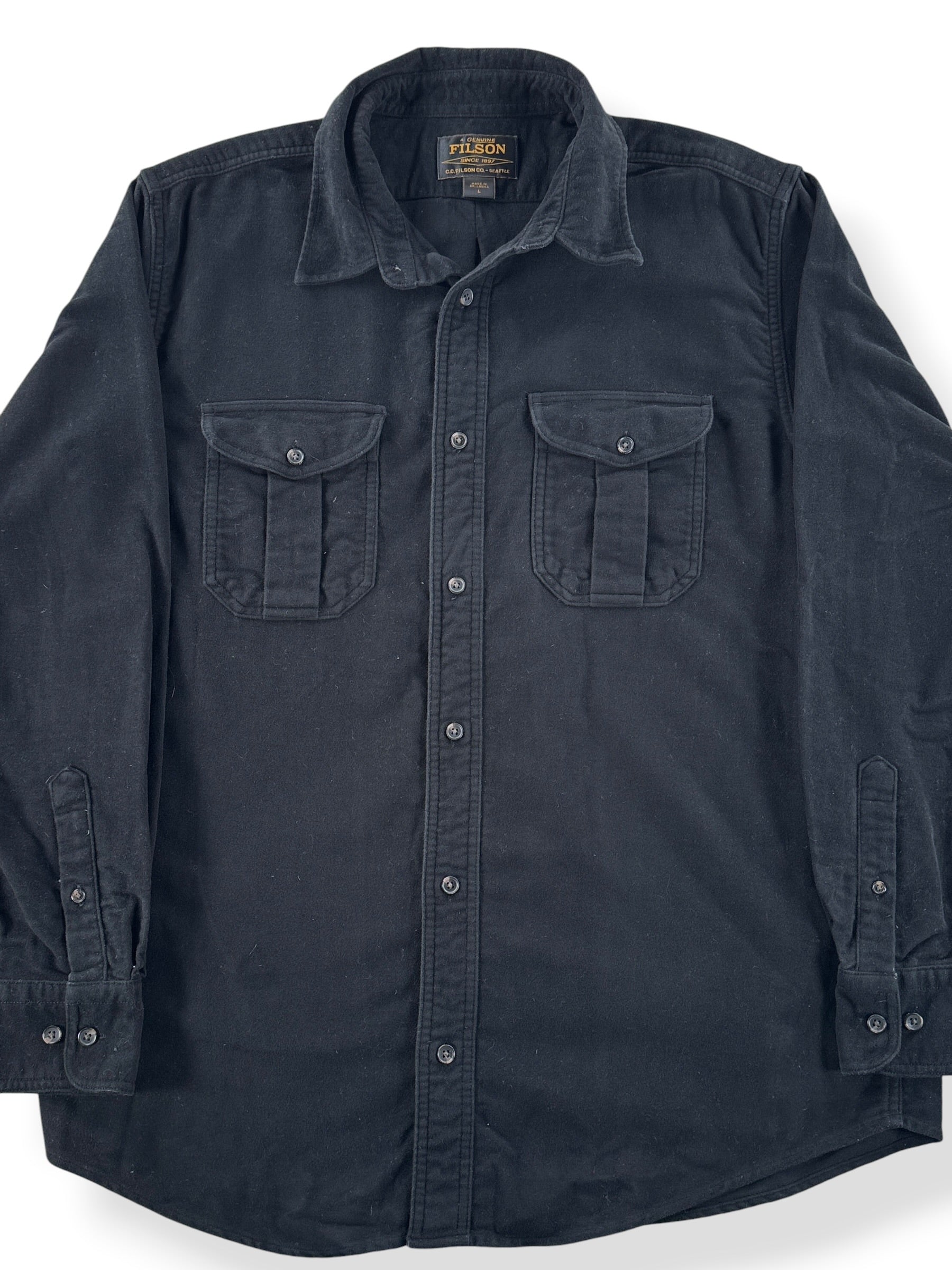 Front of Filson Moleskin Seattle Shirt SZ L