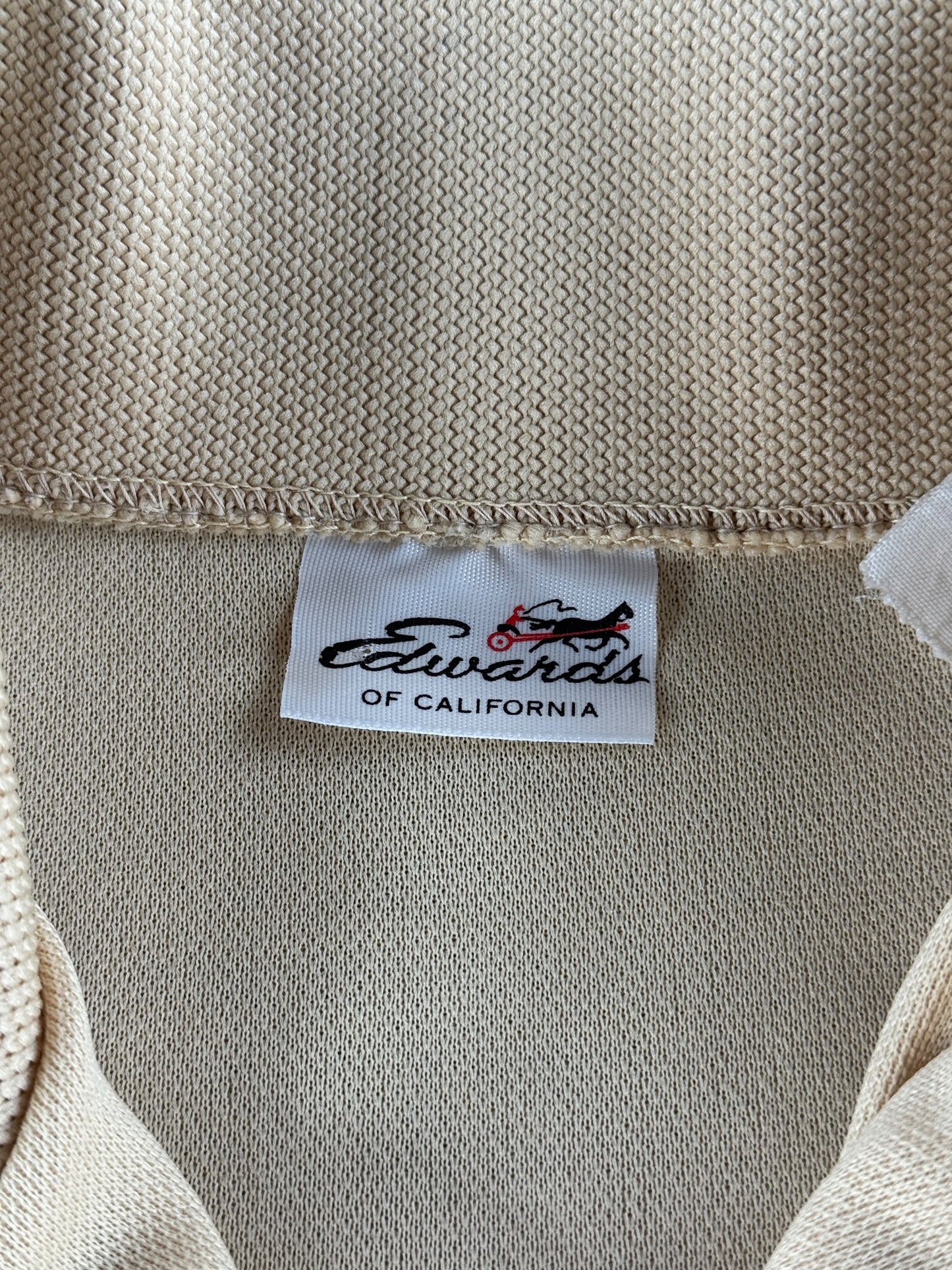 Brand Tag on Vintage Edwards Polyester Polo Shirt SZ M