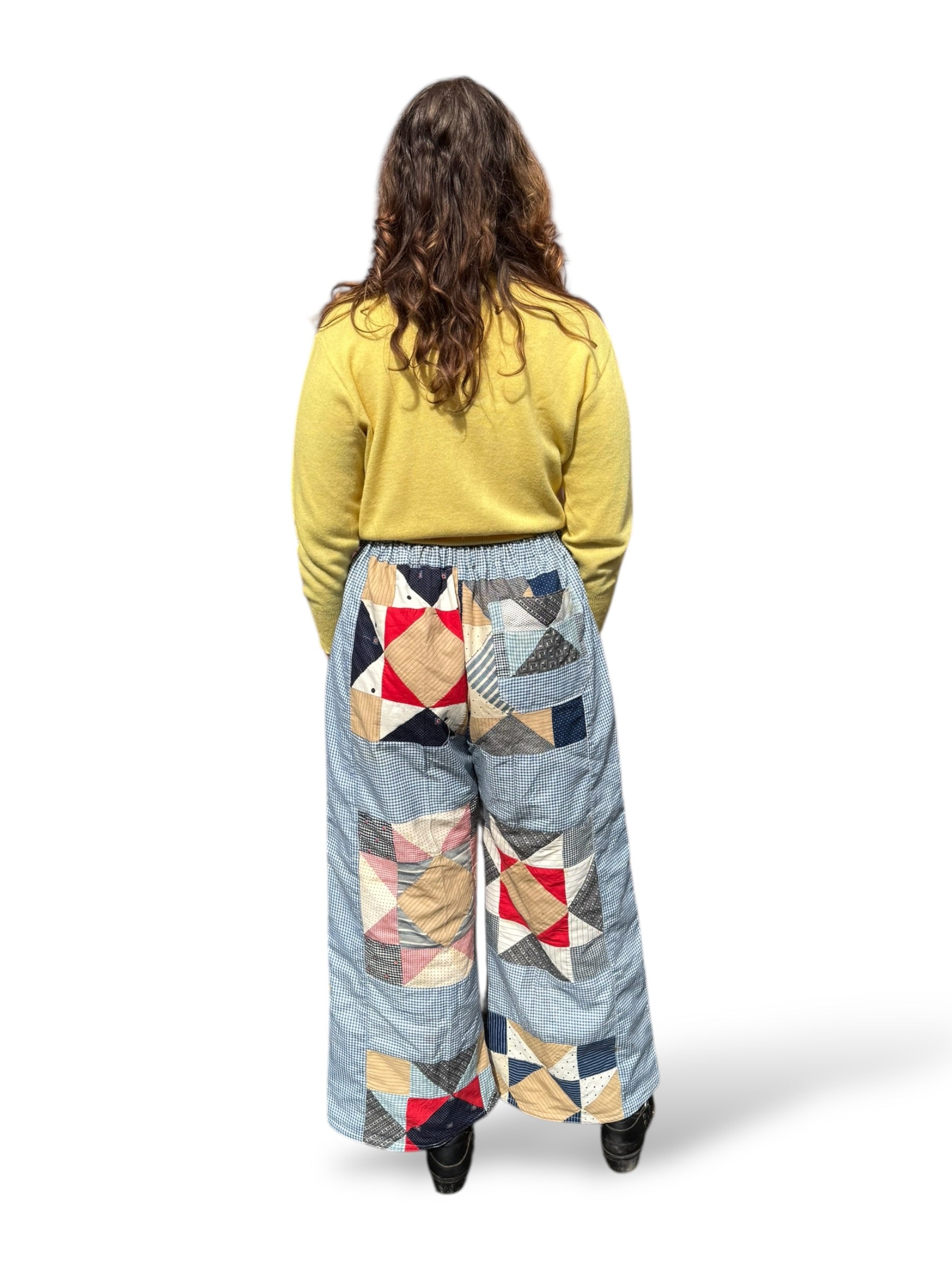 On Body Back of Archive Craft X Barn Owl Vintage Quilt Pants SZ M