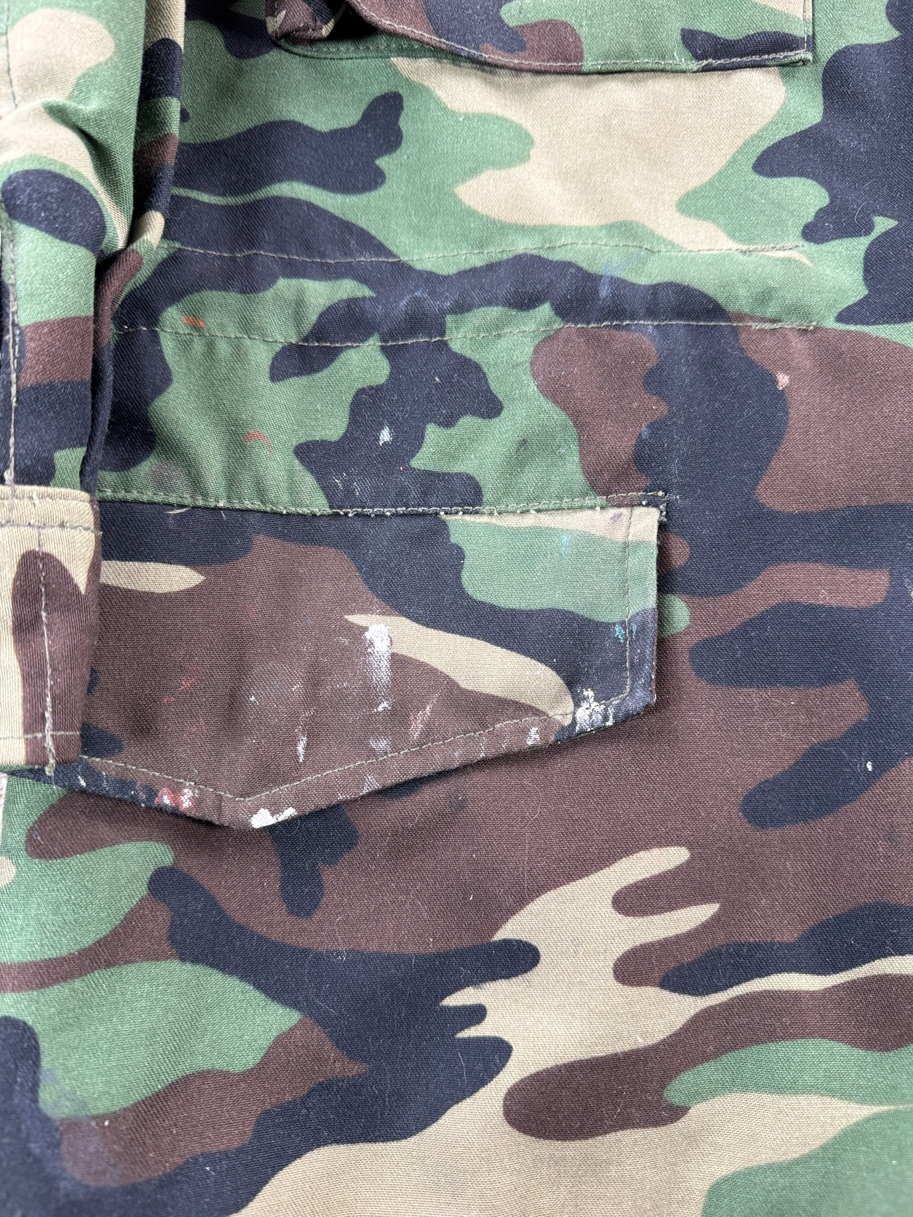 Paint on Vintage Korean Camo Field Jacket SZ L