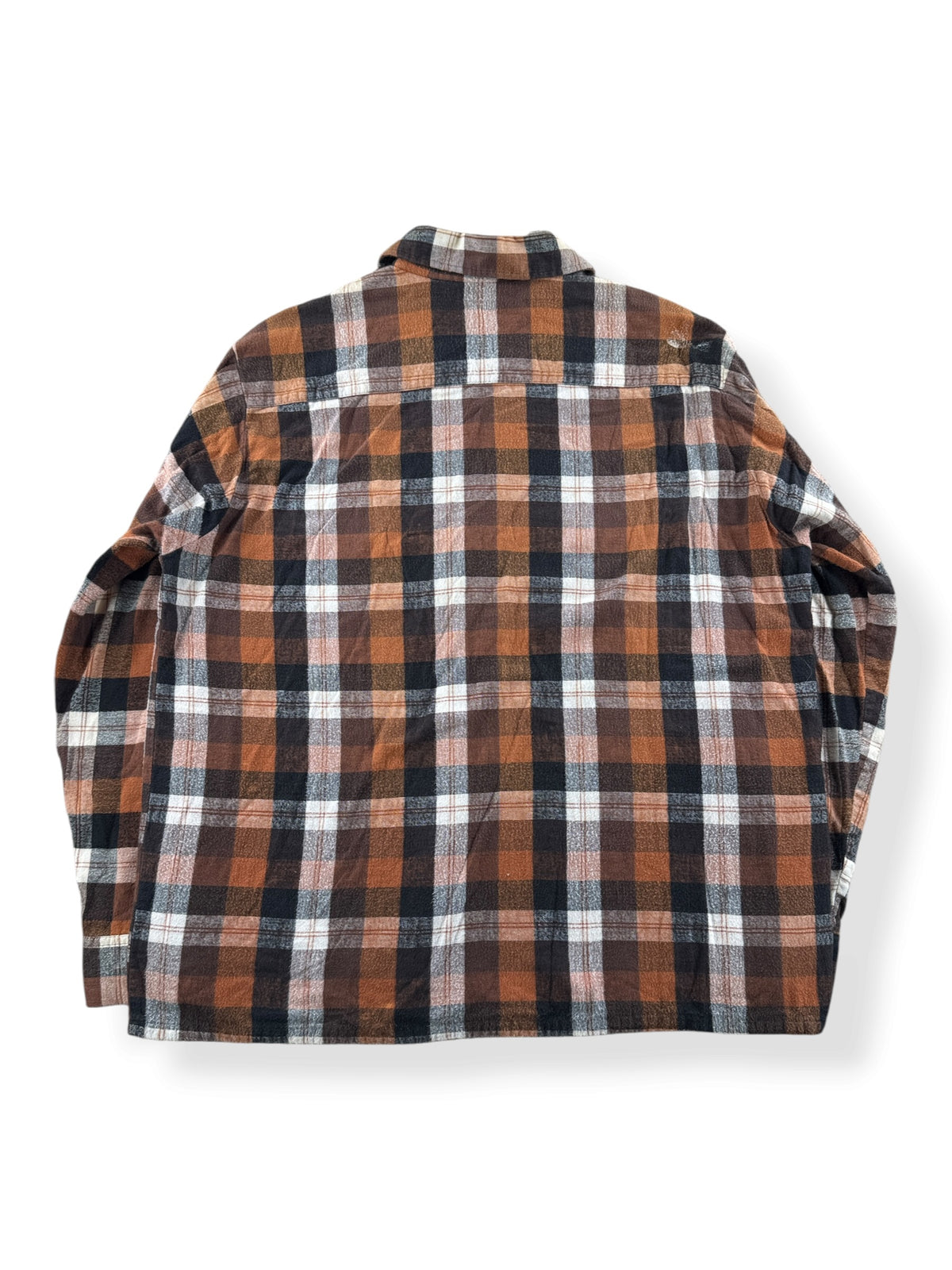 Back of Vintage Amcrest Cotton Flannel SZ L - AS IS