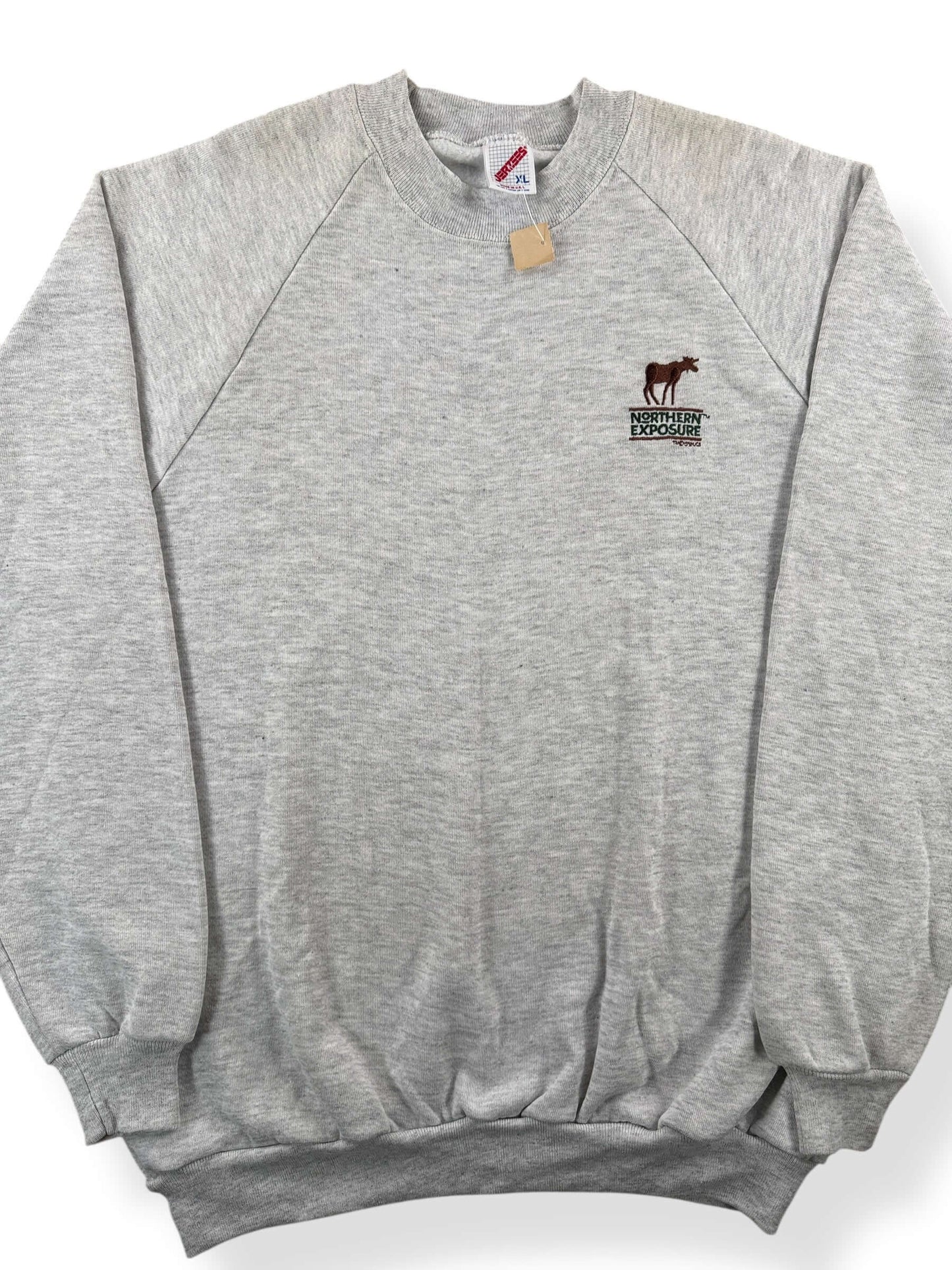 Front Close Up of Vintage NOS Northern Exposure Crewneck SZ XL (Fits L)
