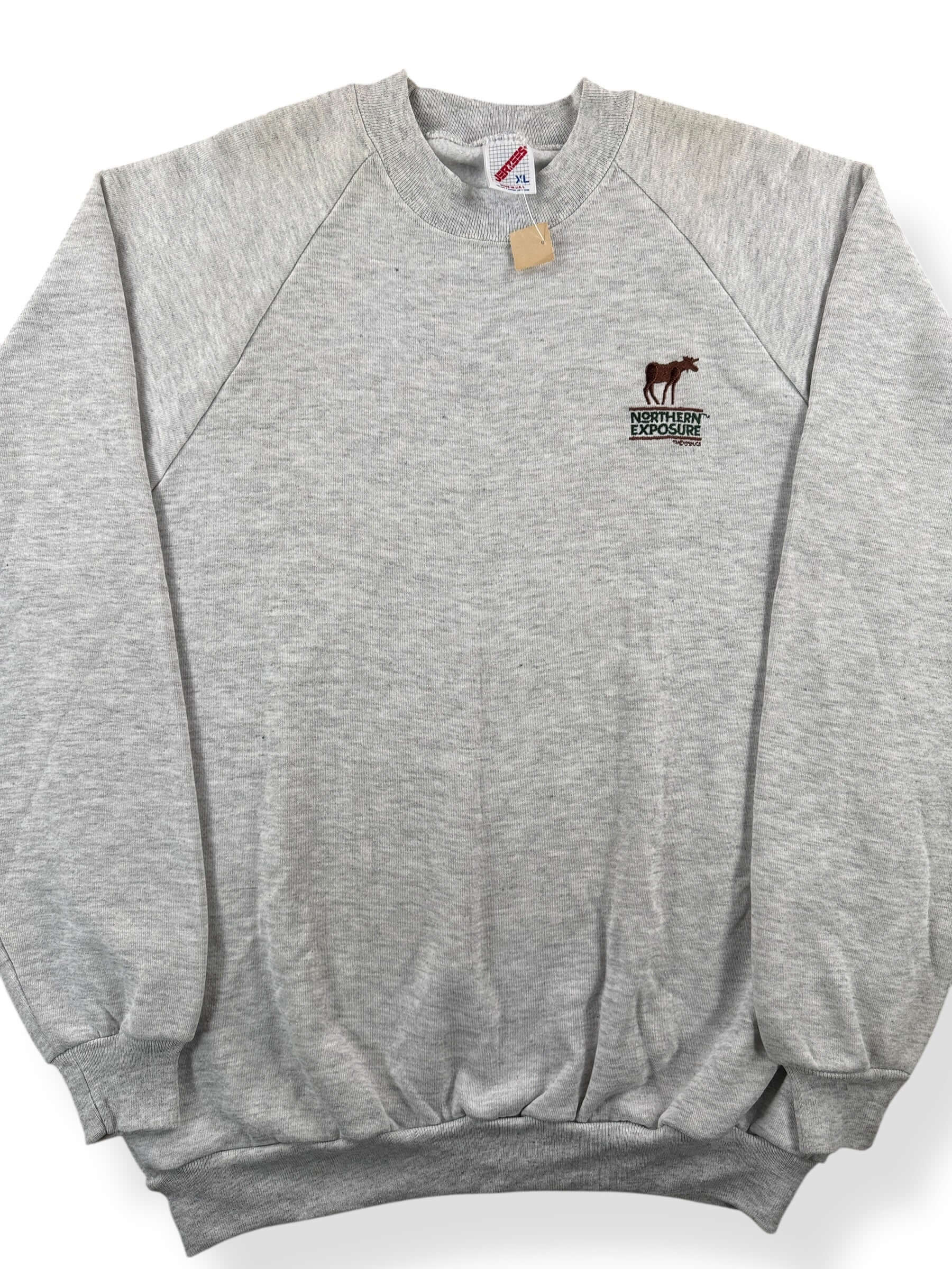 Front Close Up of Vintage NOS Northern Exposure Crewneck SZ XL (Fits L)