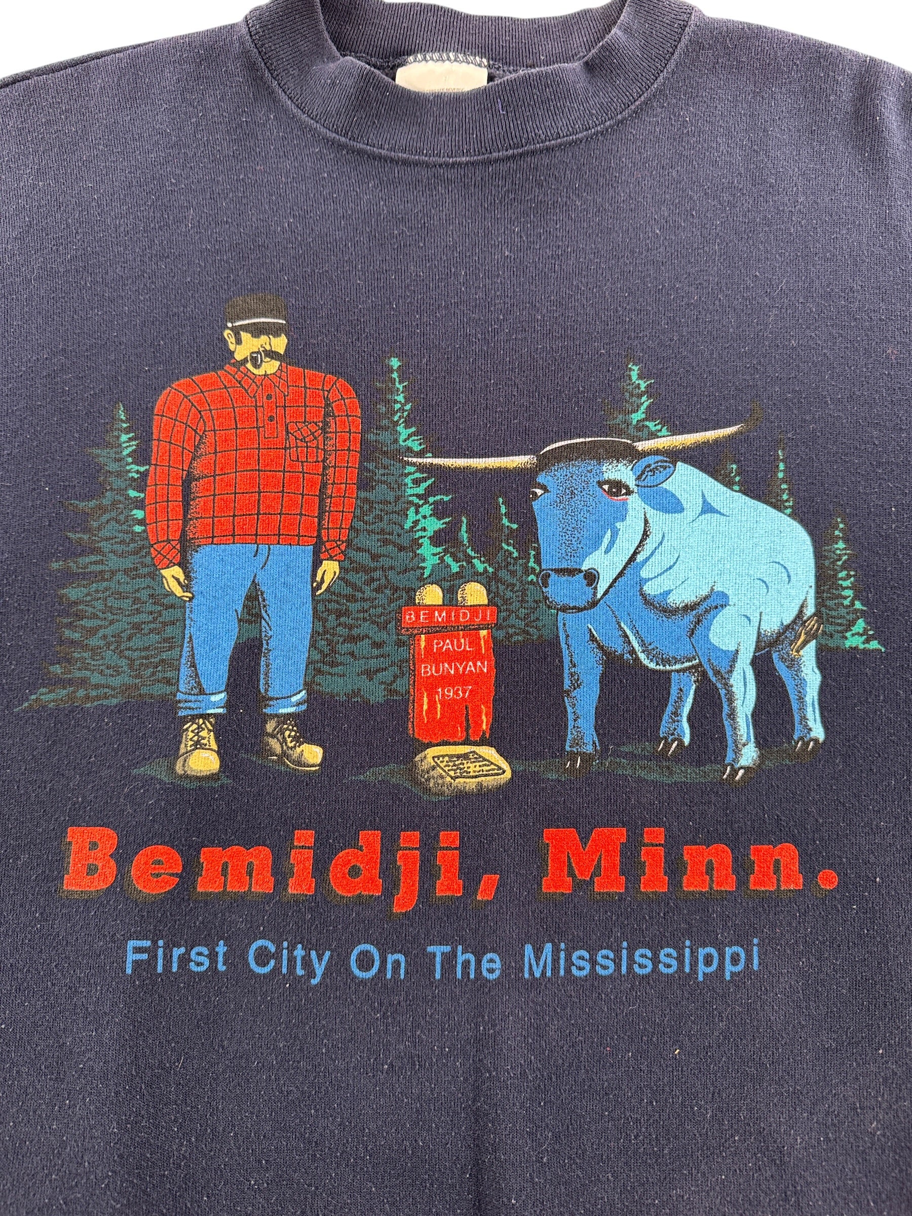 Graphic of Vintage Bemidji Minnesota Paul Bunyan Crewneck SZ XL