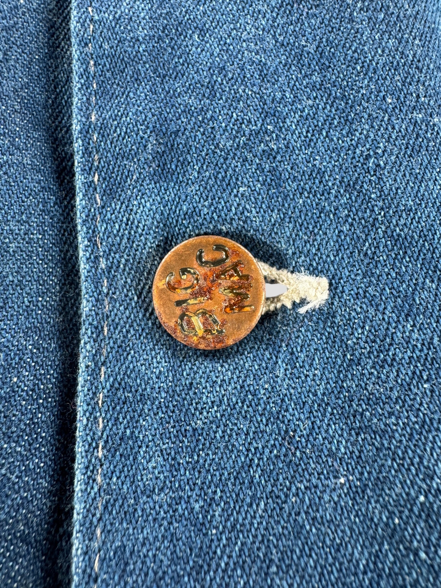 Button on Vintage Big Mac Blanket Lined Chore Coat SZ 46