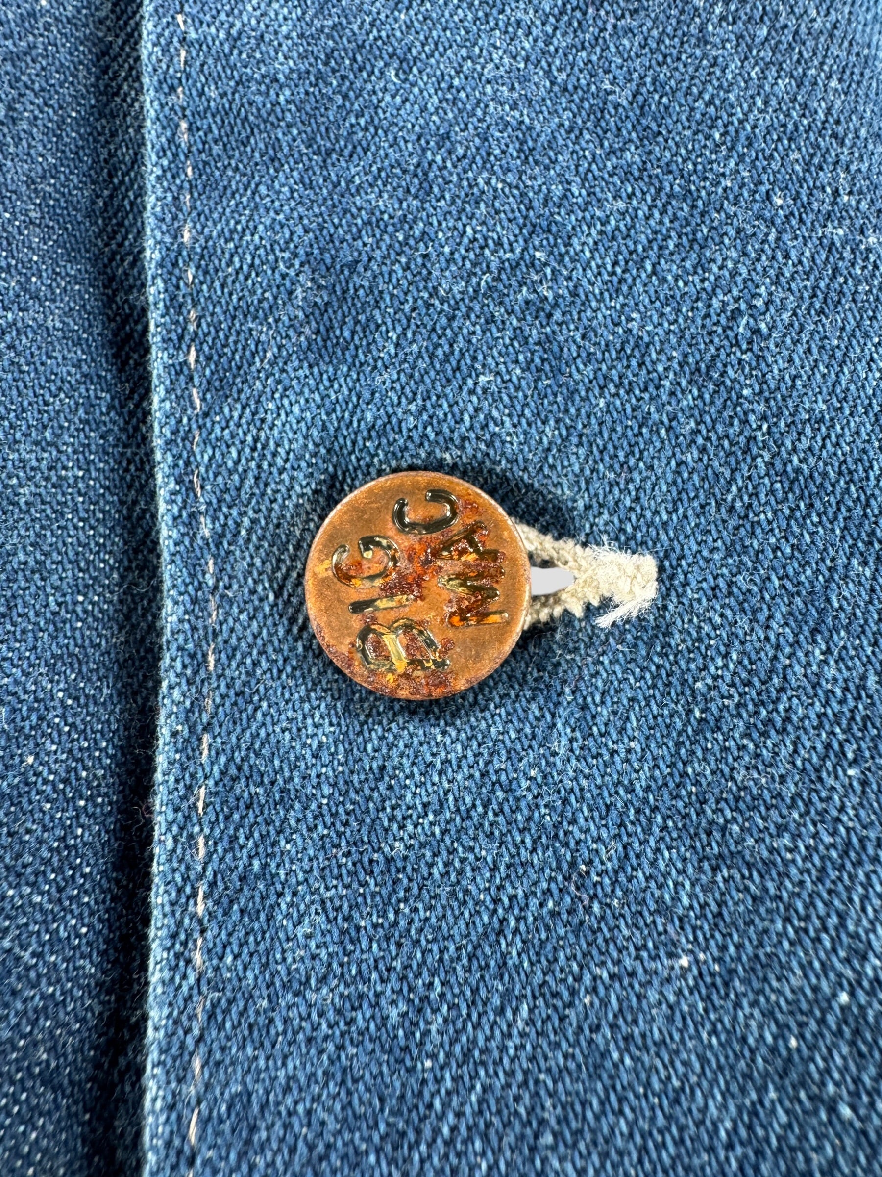 Button on Vintage Big Mac Blanket Lined Chore Coat SZ 46