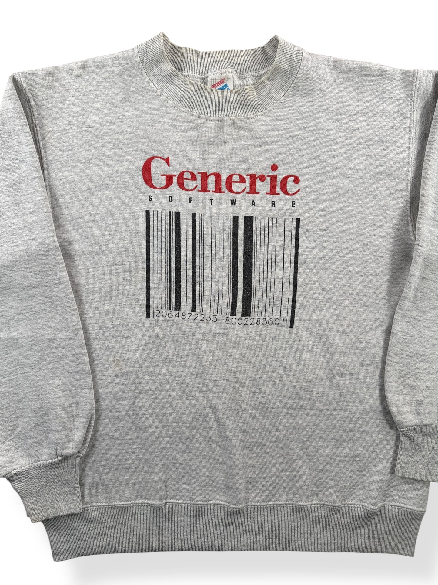 Front Close Up of Vintage Generic Software Crewneck SZ M (Fits S)