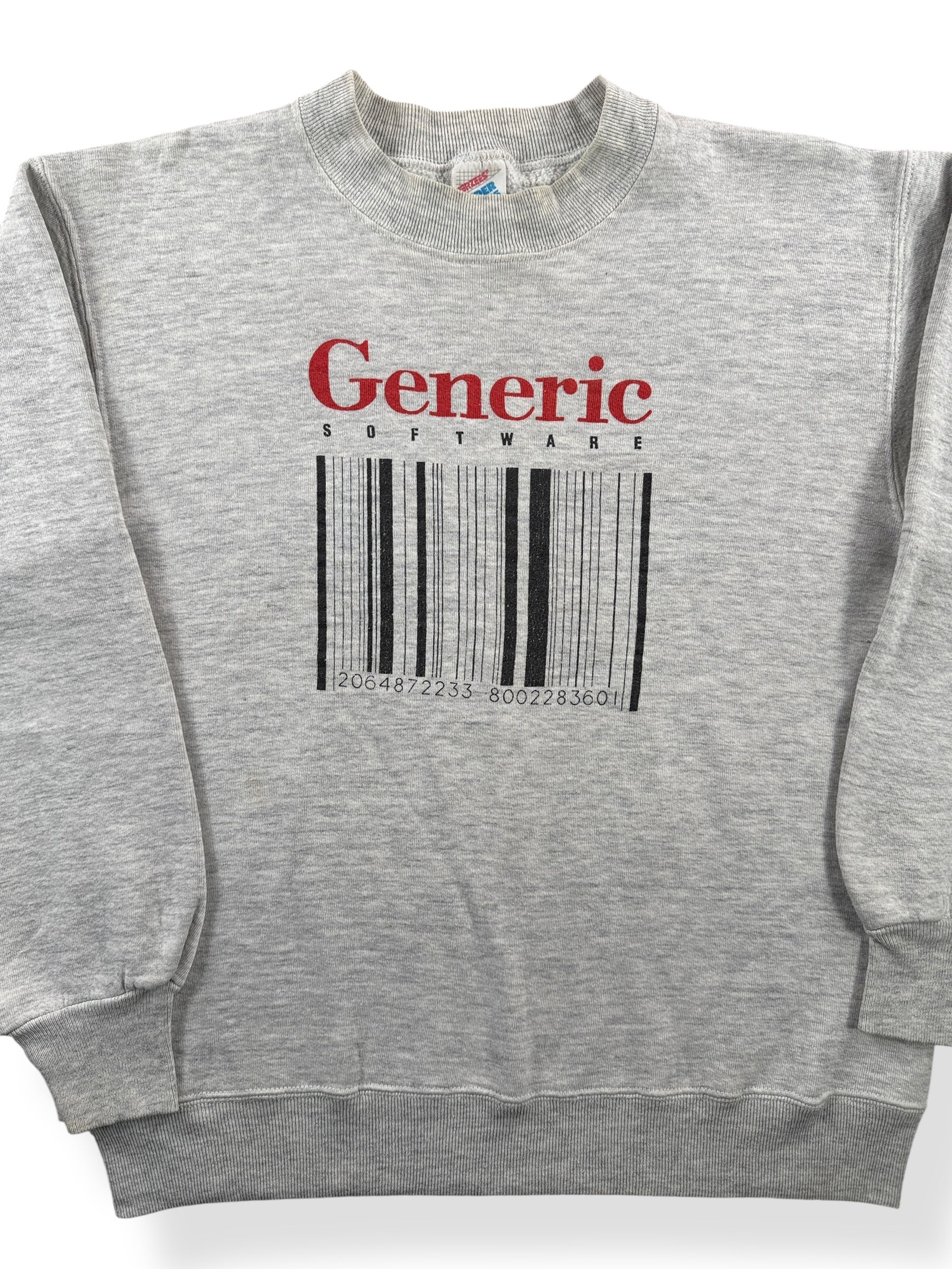 Front Close Up of Vintage Generic Software Crewneck SZ M (Fits S)