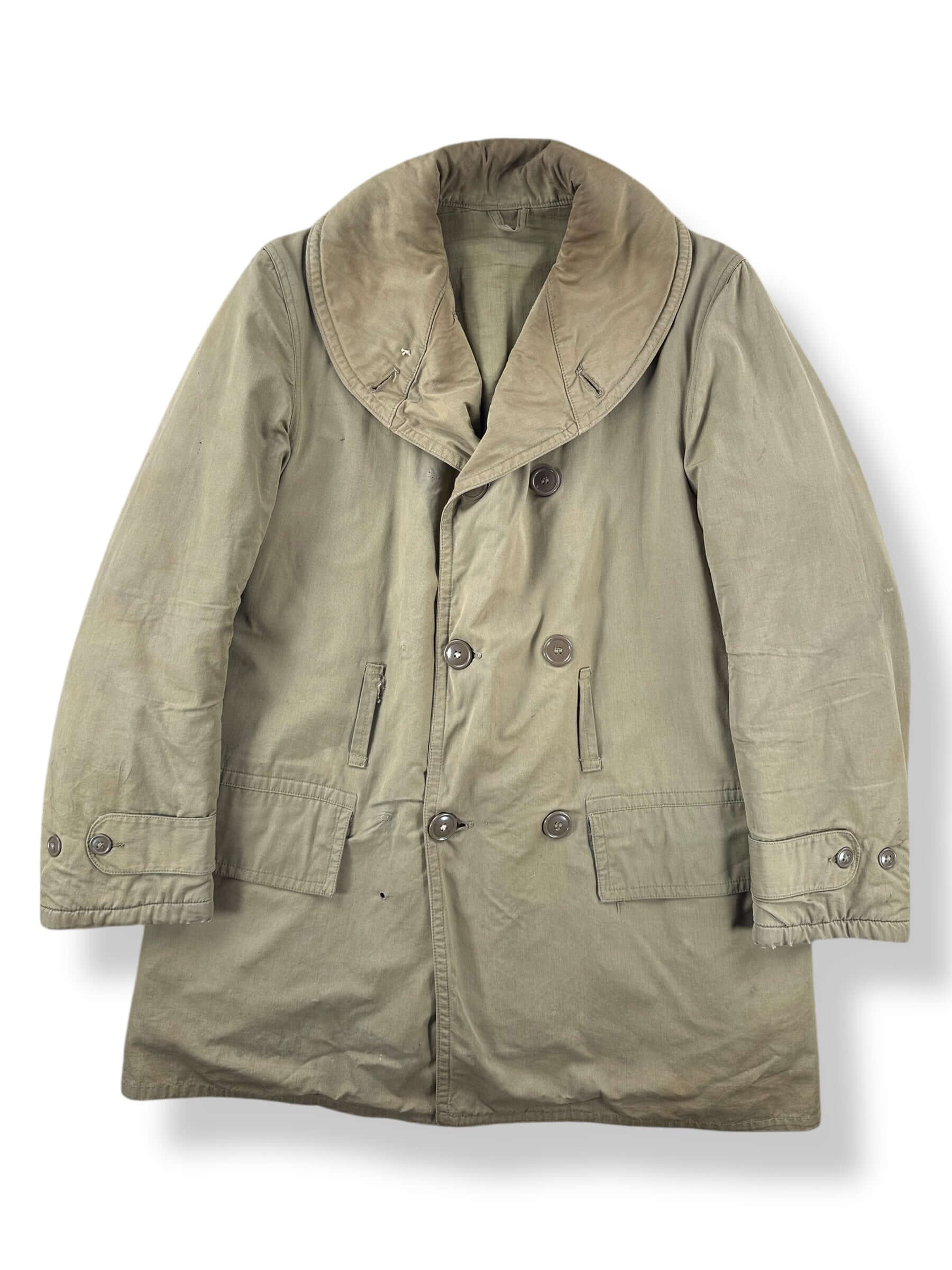 Front of Vintage M38 Mackinaw Jeep Coat SZ L AS IS