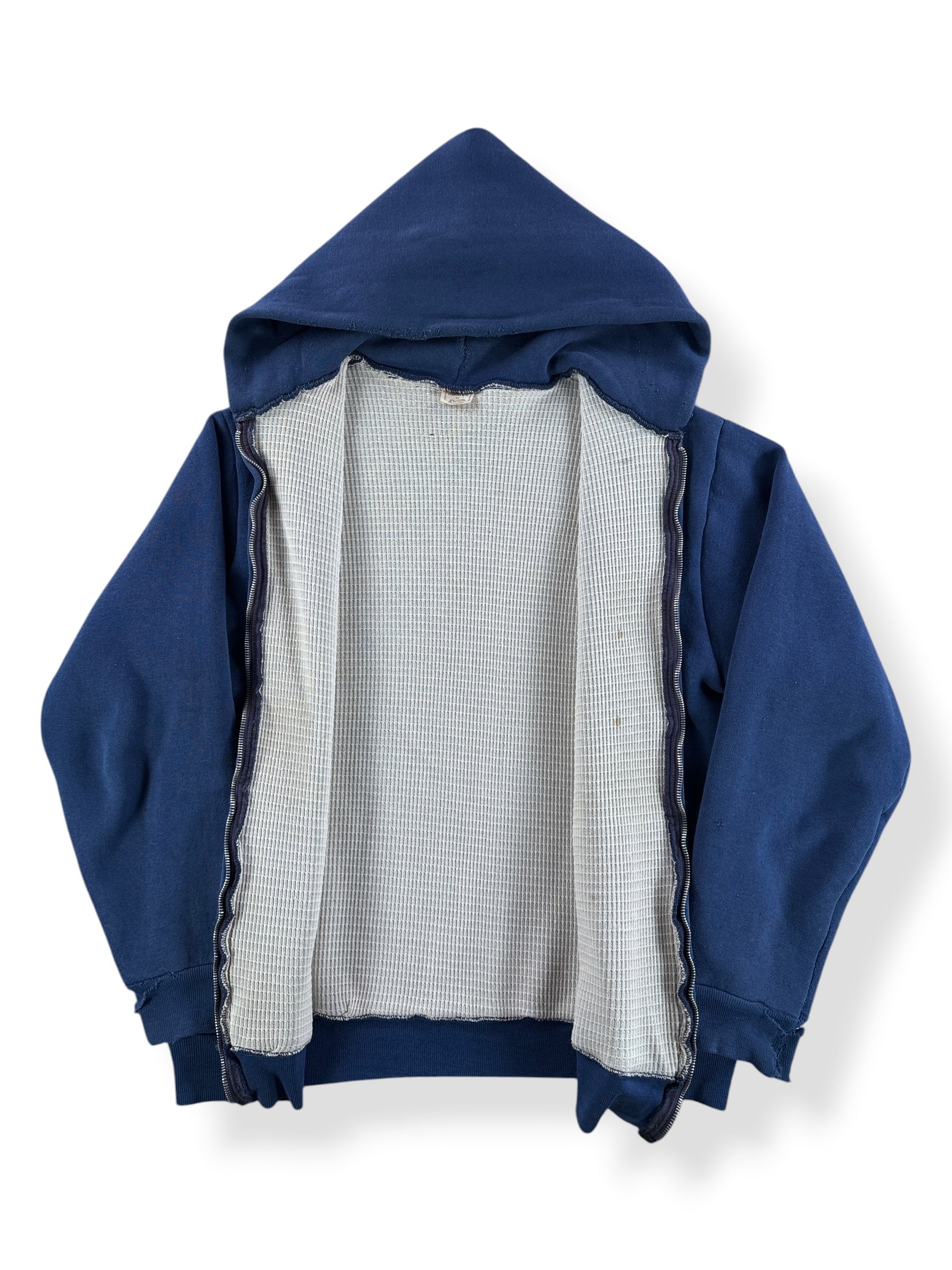 Inside of Vintage Maverick Waffle Lined Zip Up Hoodie SZ XL (Fits L)