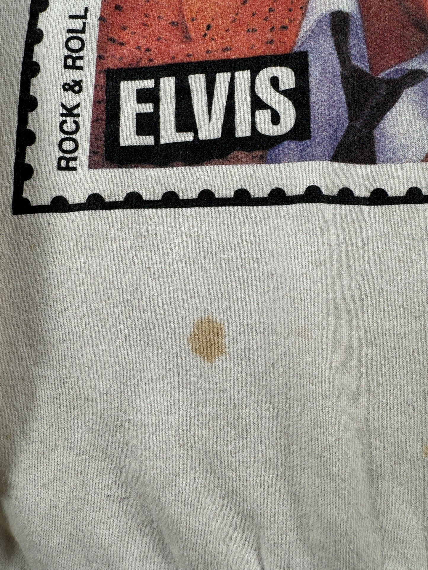 Stain on Vintage Elvis Presley Crewneck AS IS SZ L