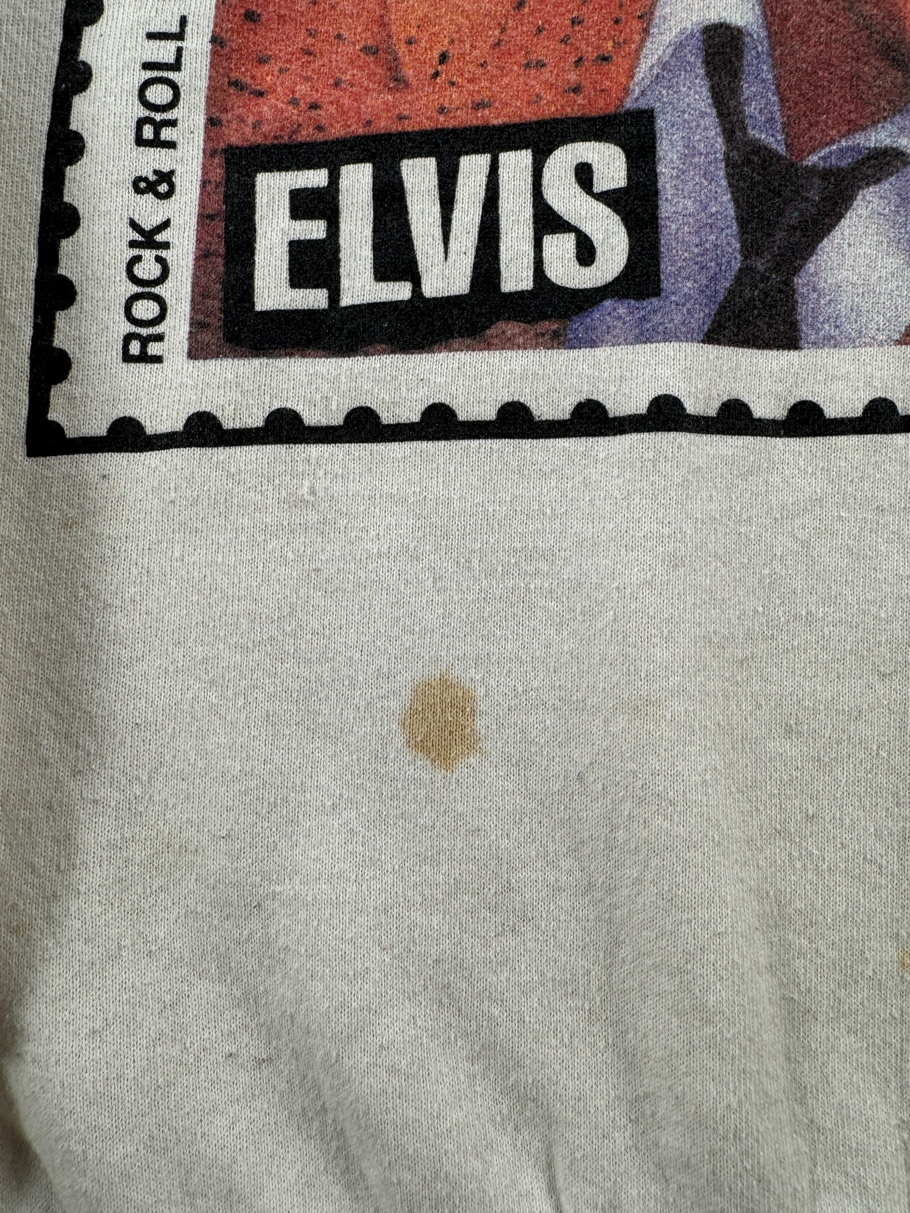 Stain on Vintage Elvis Presley Crewneck AS IS SZ L