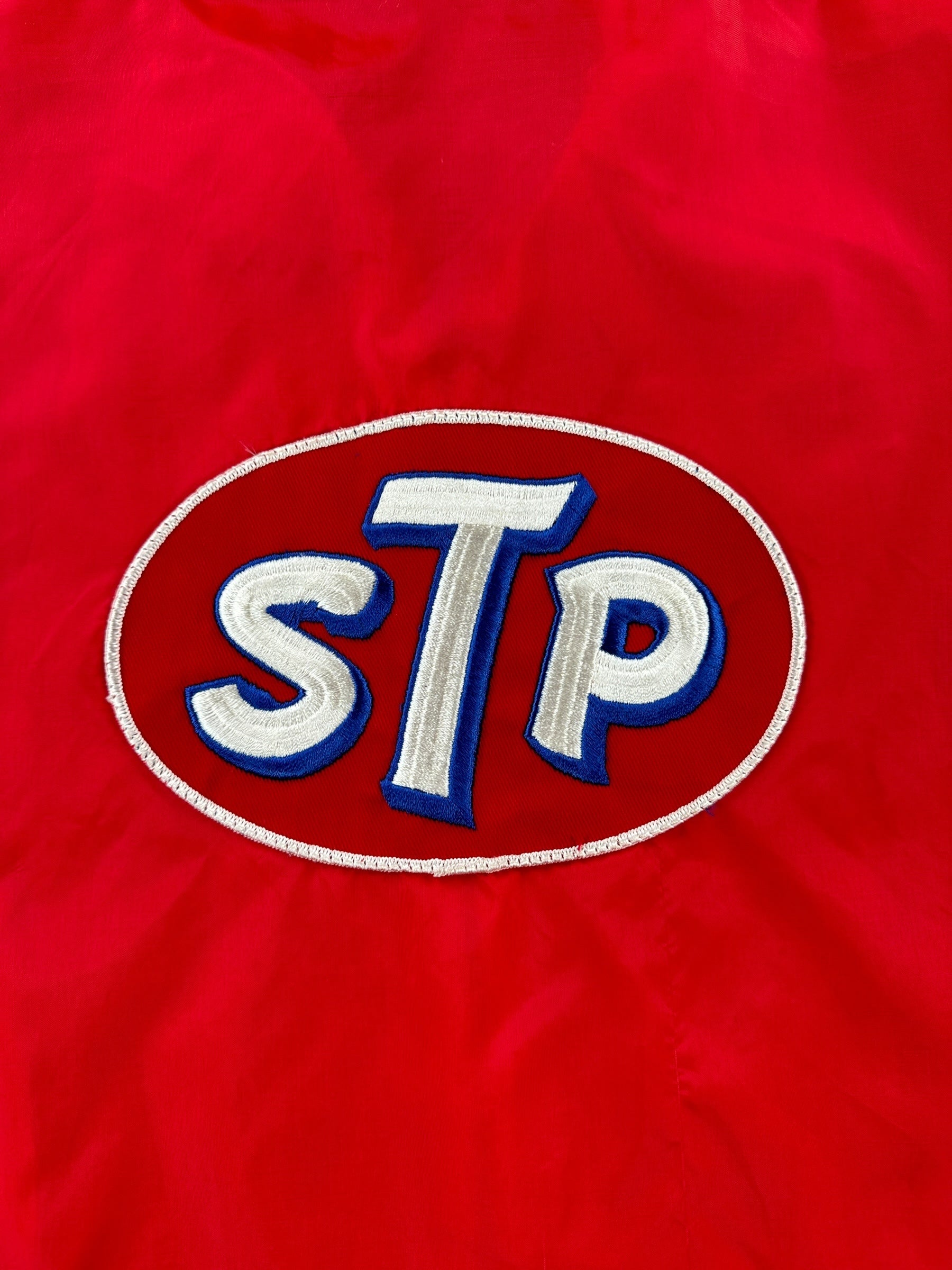 Back Patch on Vintage STP Nylon Racing Jacket SZ M