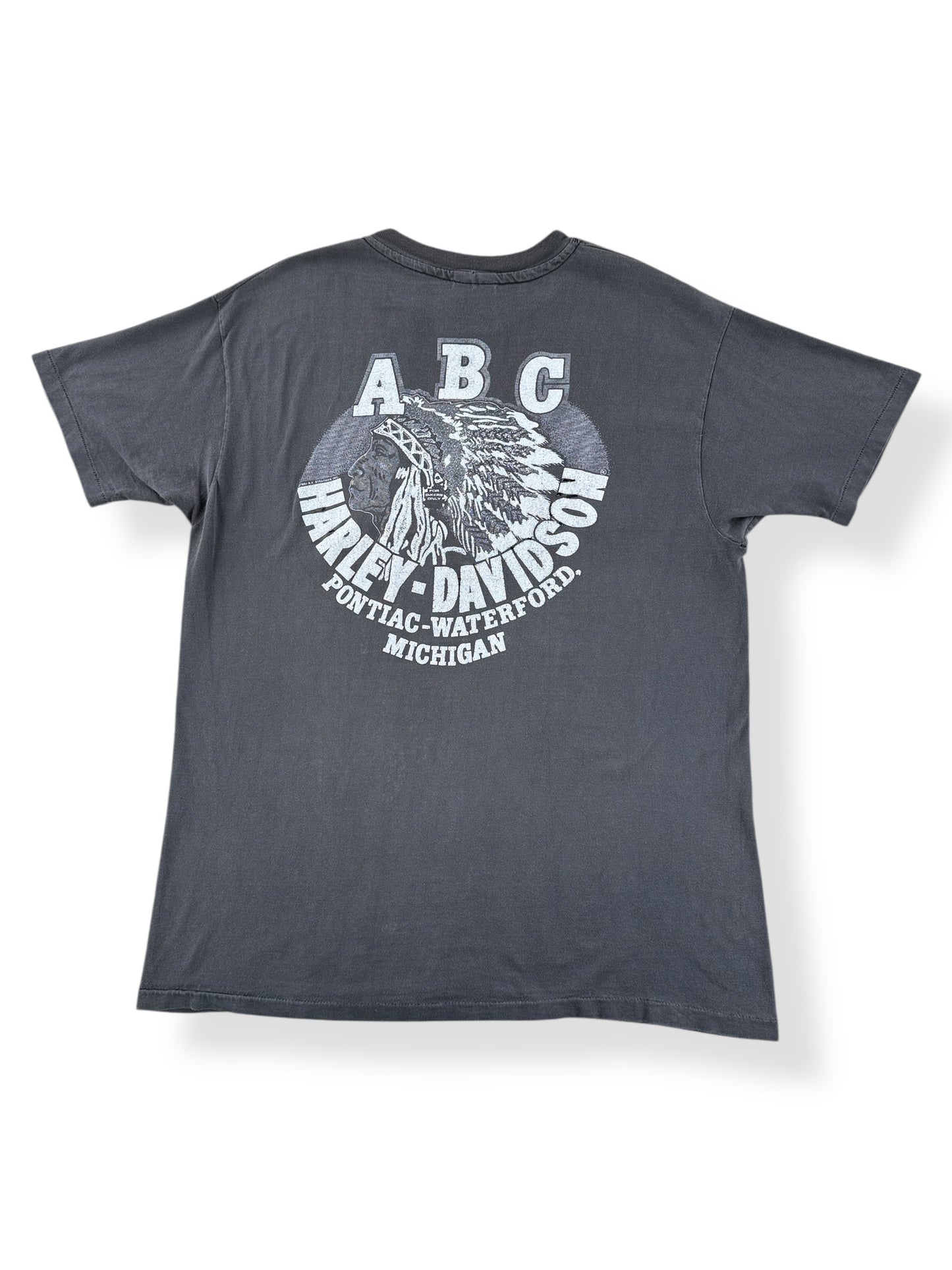 Back of Vintage If I Have To Explain ABC Harley Davidson Tee SZ XL (Fits L)