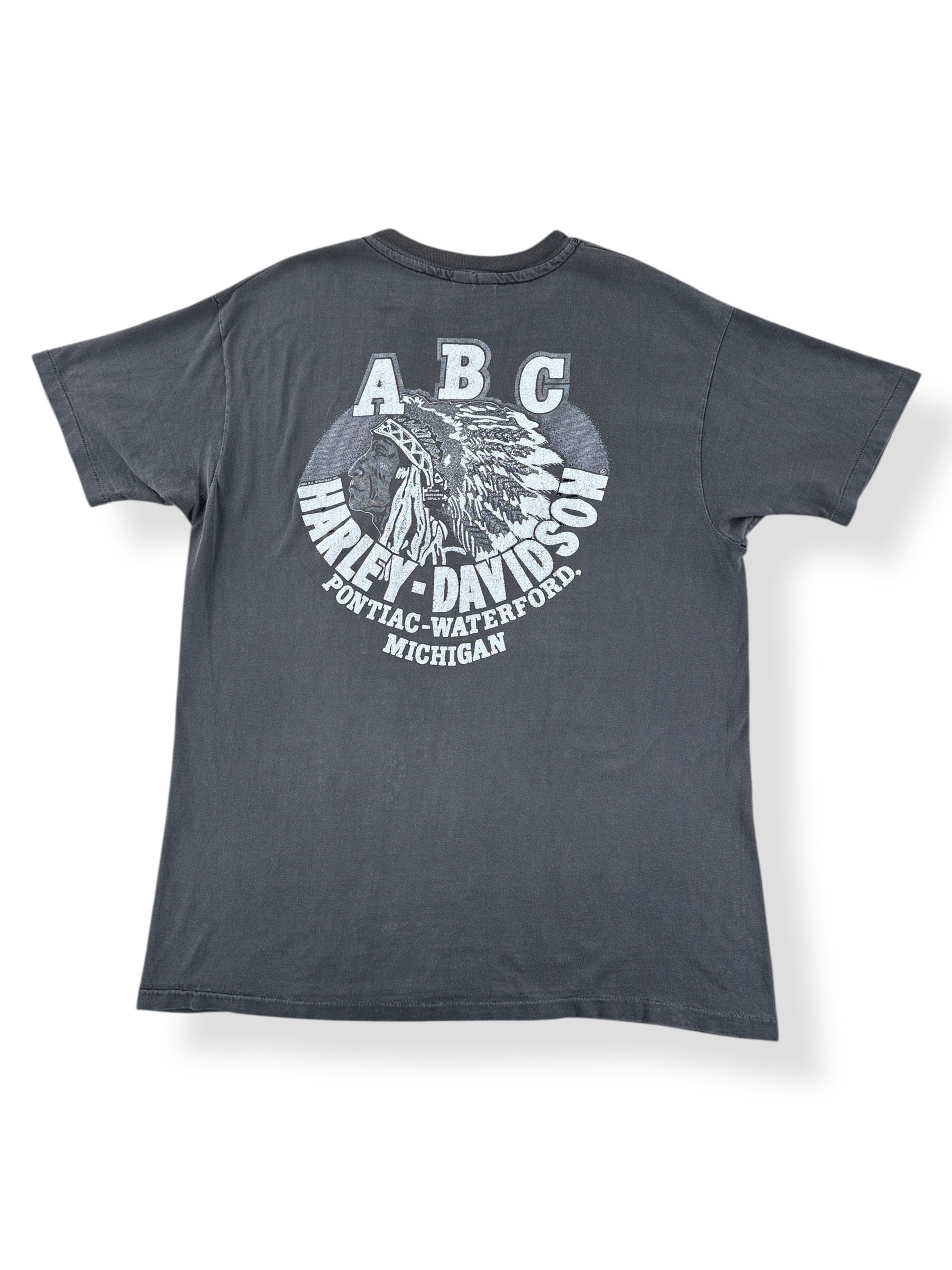 Back of Vintage If I Have To Explain ABC Harley Davidson Tee SZ XL (Fits L)