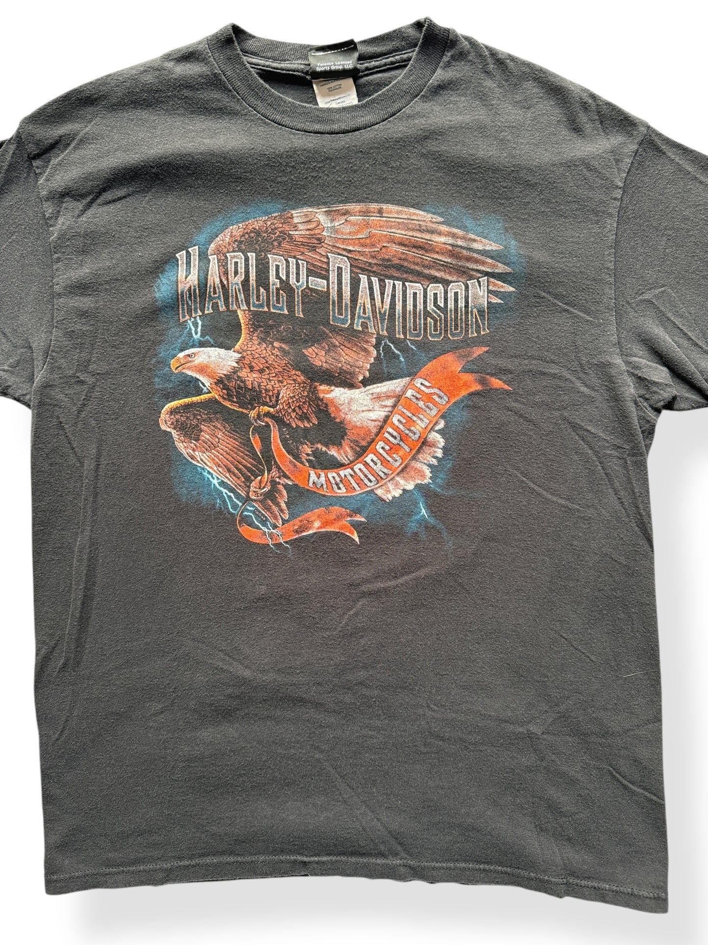 Front Close Up of Lancaster Harley Davidson Tee SZ L