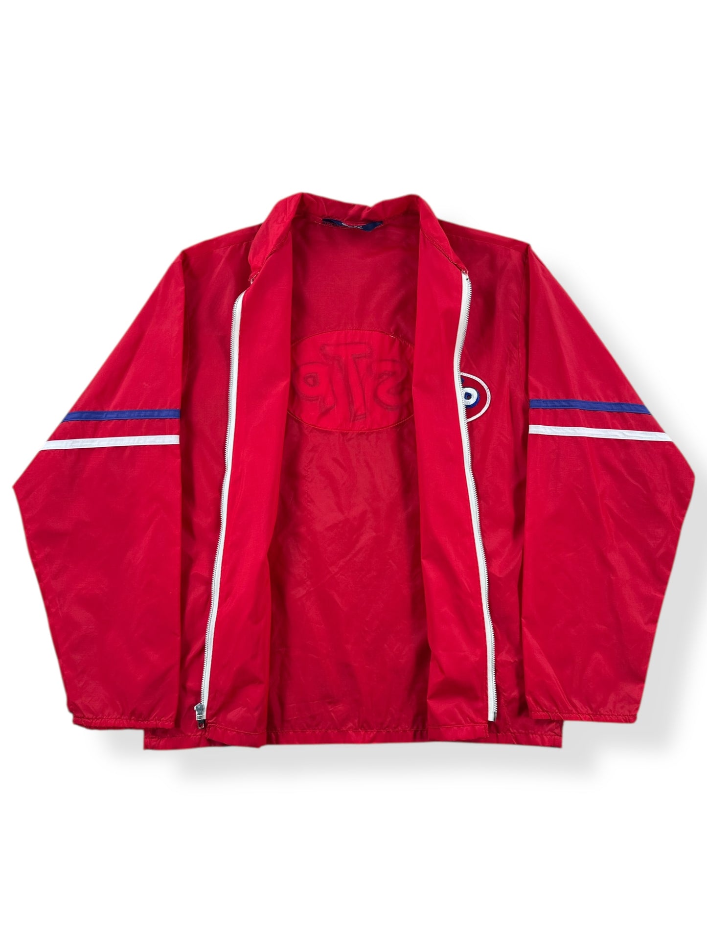 Inside of Vintage STP Nylon Racing Jacket SZ M
