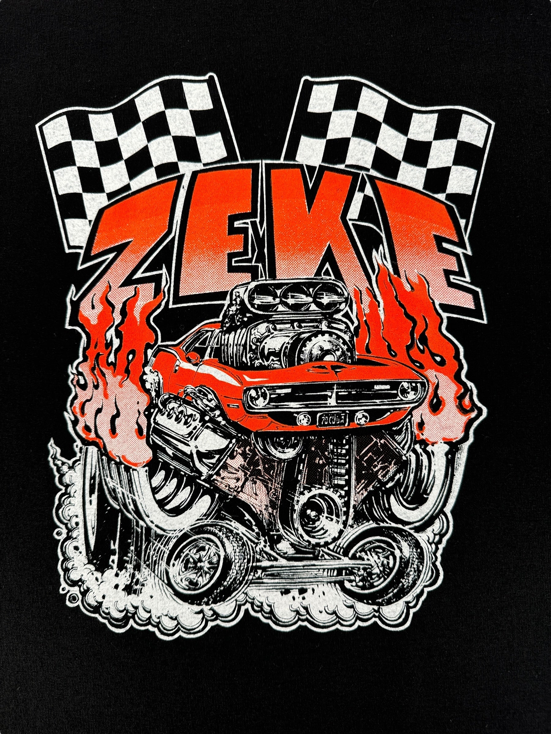 Front Graphic of Vintage Black Zeke Tee SZ L