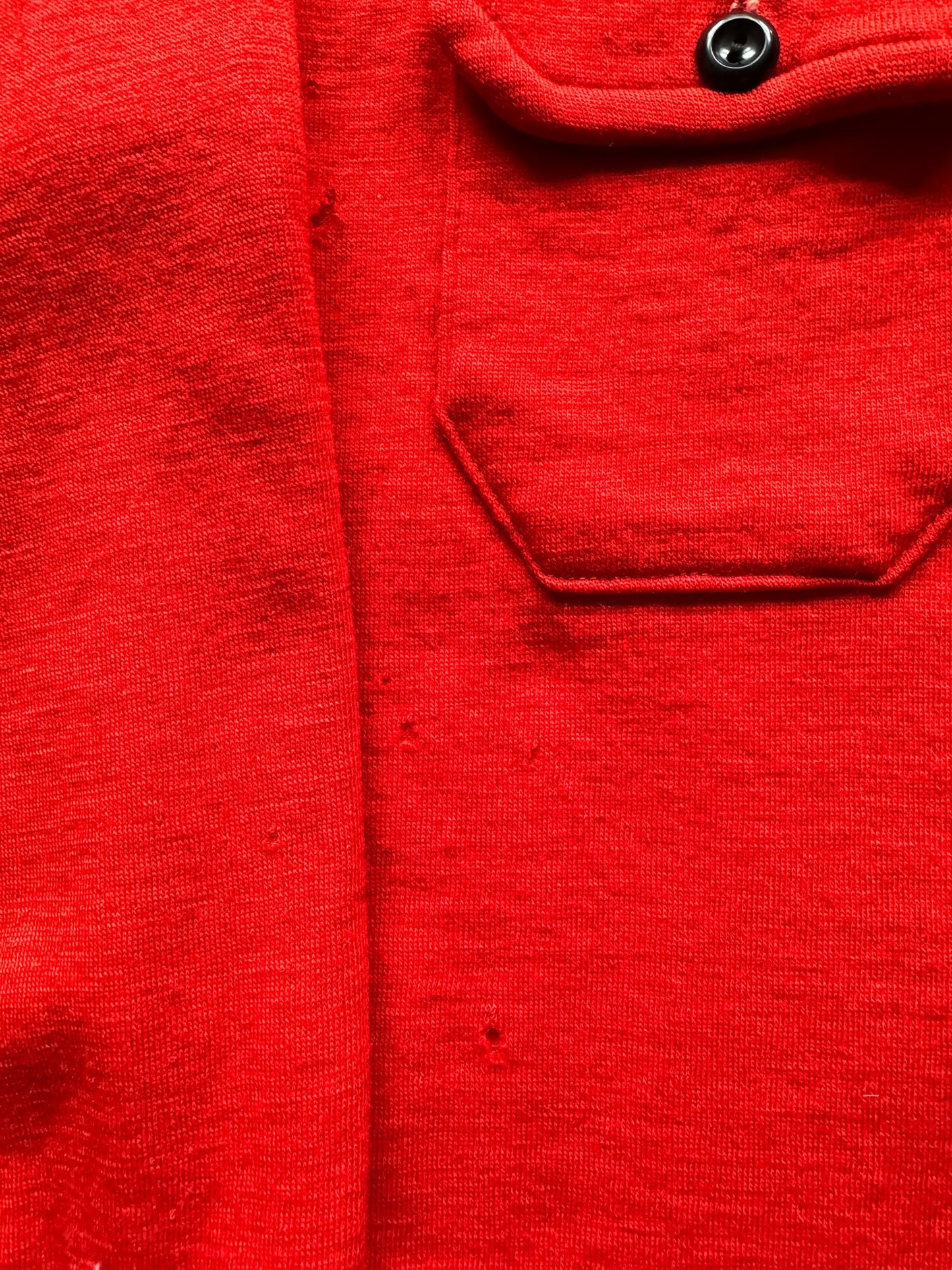 Holes on Vintage Red Duofold Sportsman's Doublet SZ S AS IS