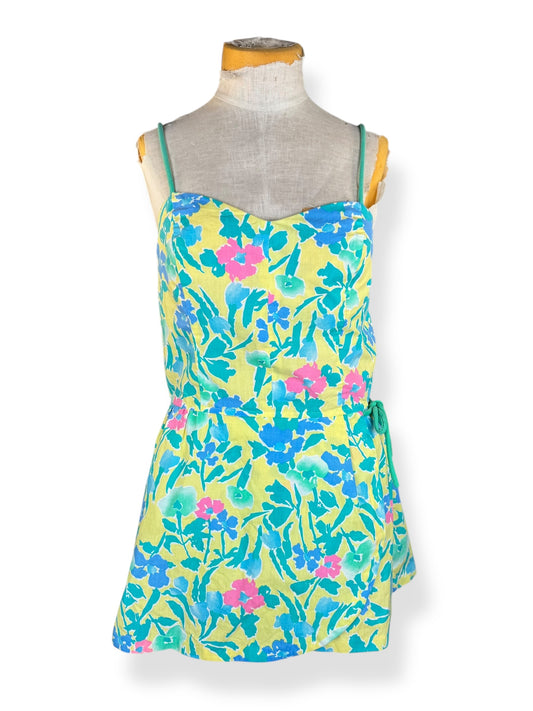 Front of 1980s Seawaves Cotton Playsuit L