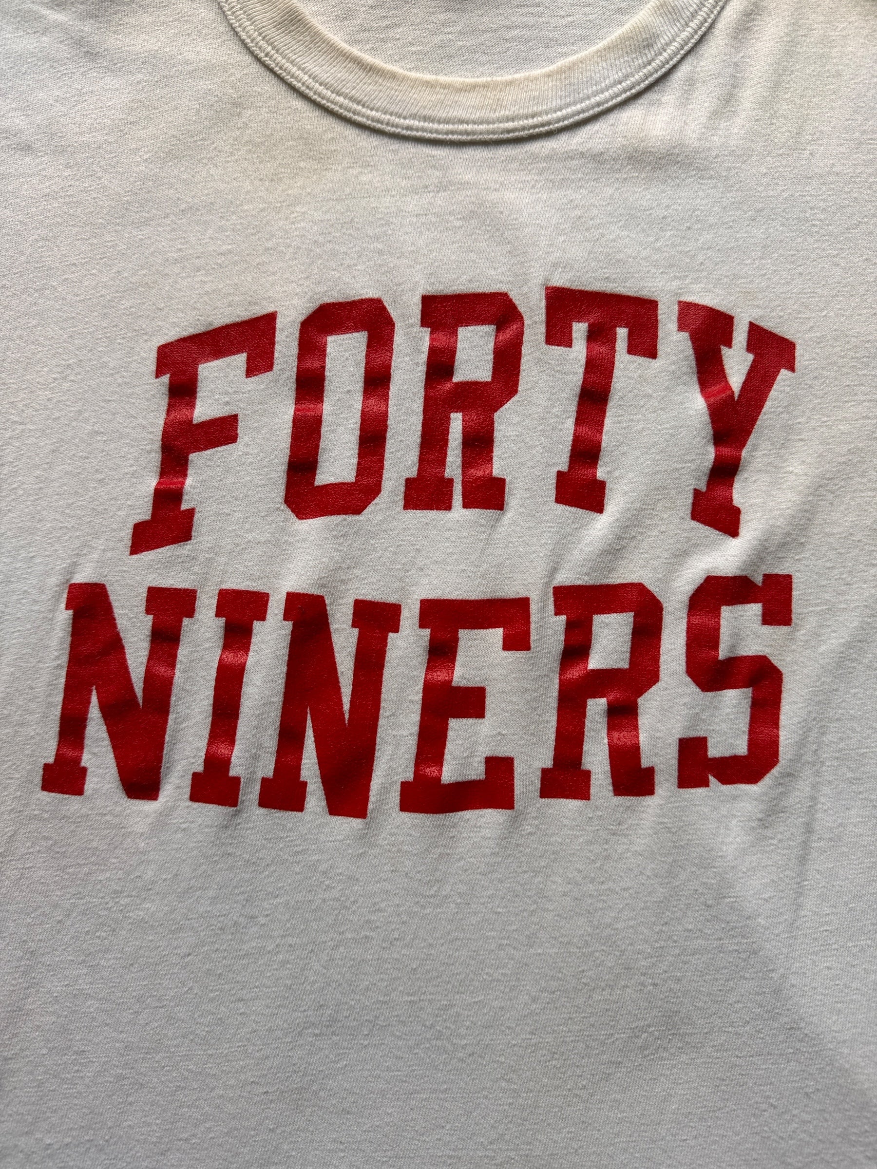 front graphic of Vintage Forty Niners Tee SZ XL