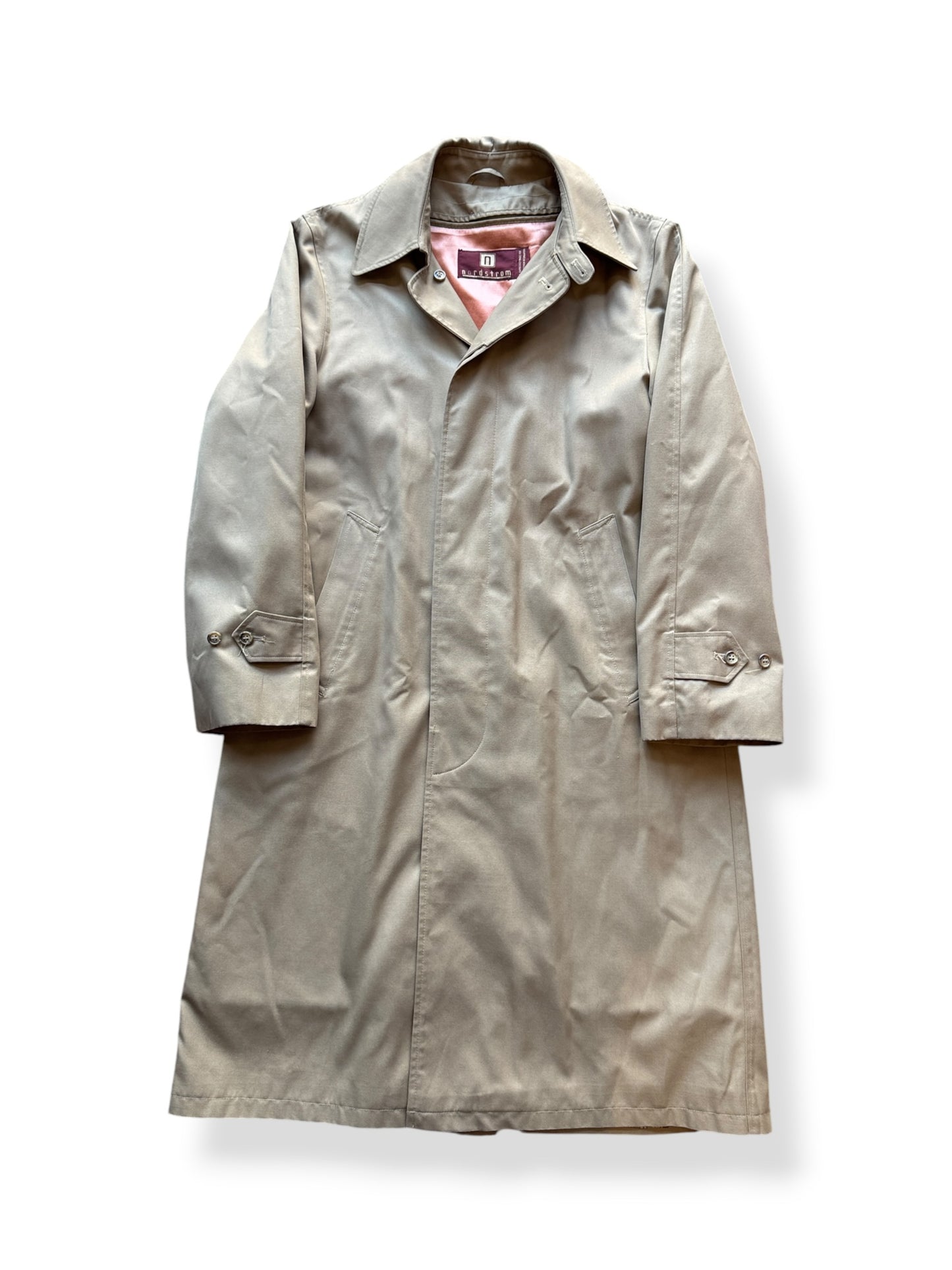 Front of Vintage Nordstrom's Lined Trench Coat SZ M