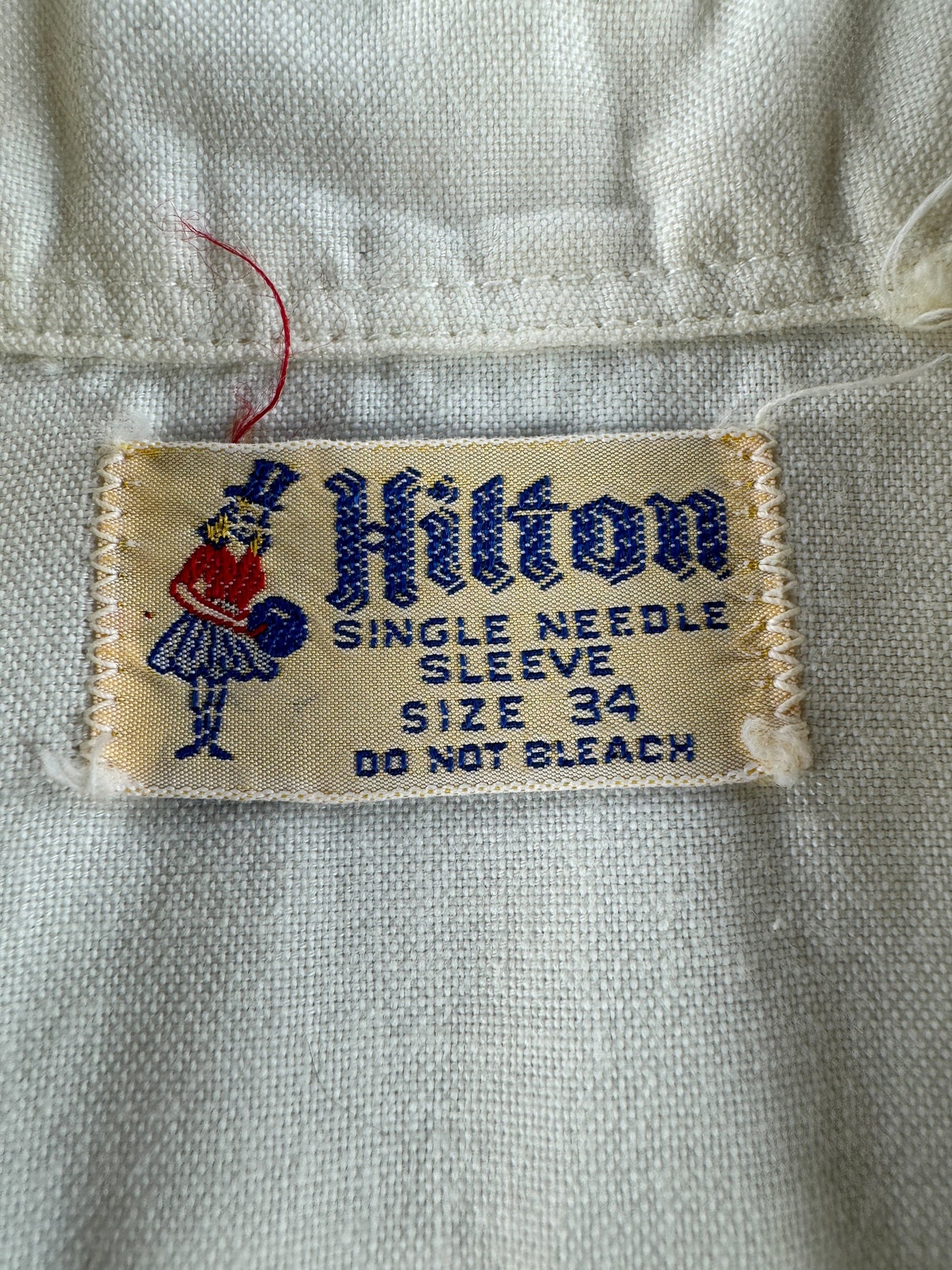 Label on Vintage Western Airlines The Only Way to Fly Bowling Shirt SZ 34 (Fits XS)
