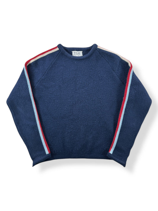 Front of Vintage Navy & Red Demetre Seattle Ski Sweater SZ Kids M (Fits XS)